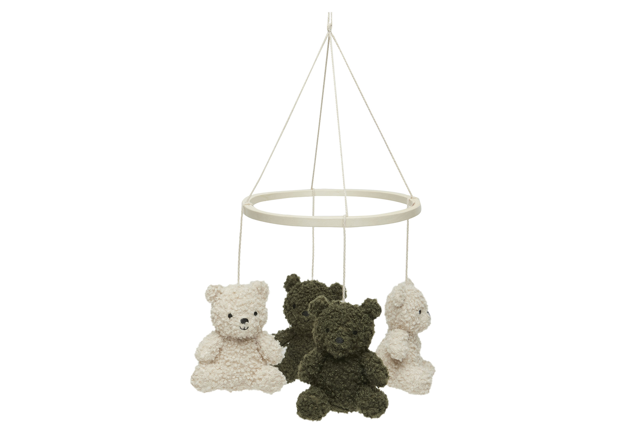 Baby Mobiel Teddy Bear - Leaf green/Naturel