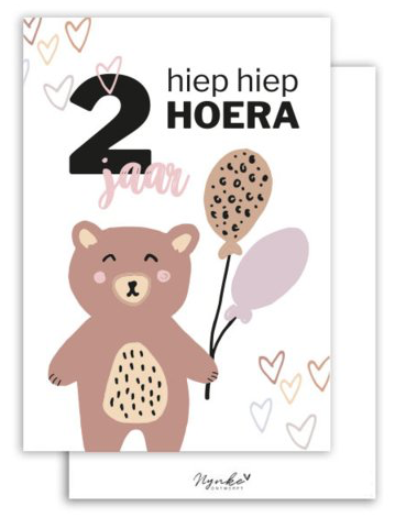 Kaart - 2 jaar - meisje