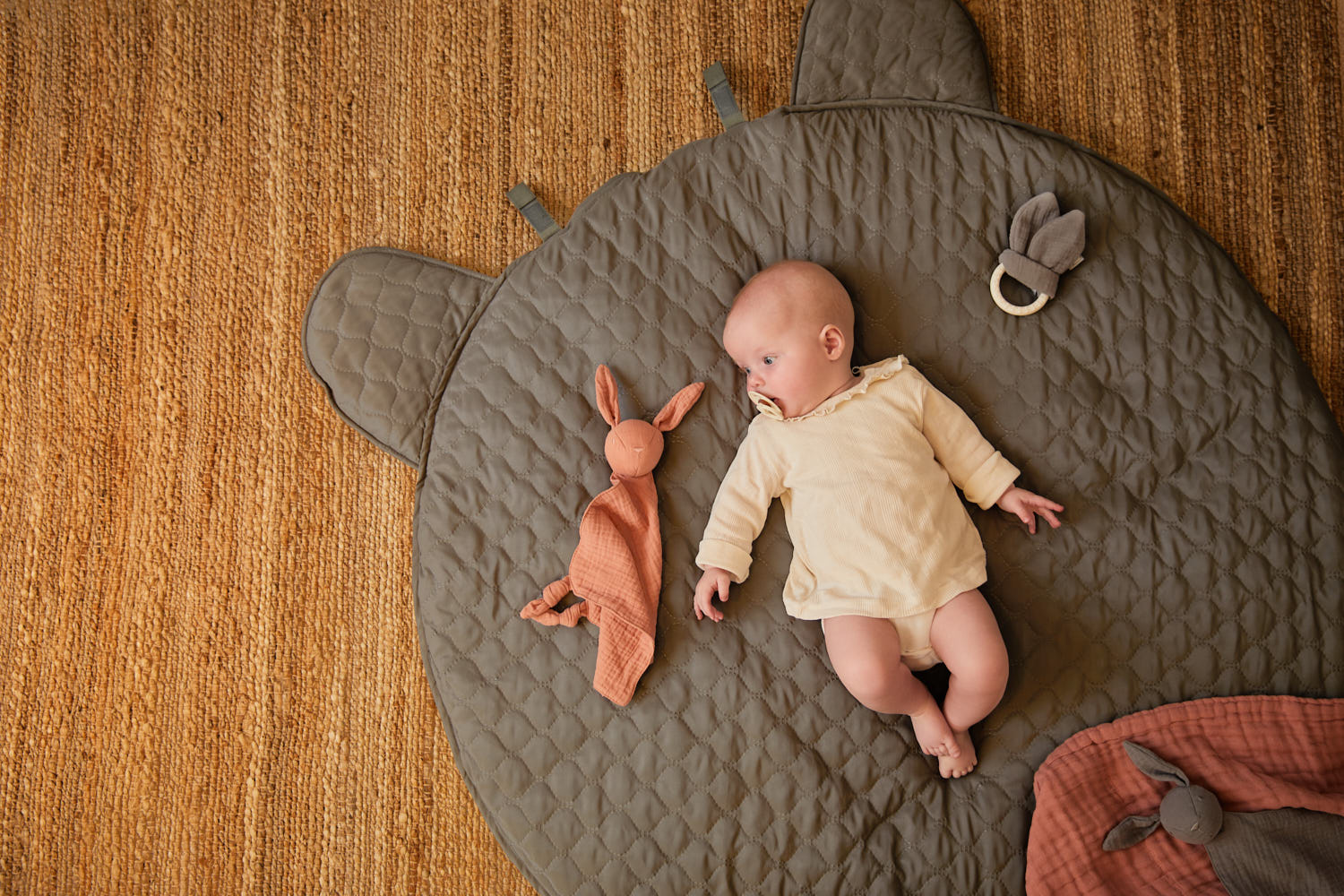 Speendoekje bunny ears - Rosewood
