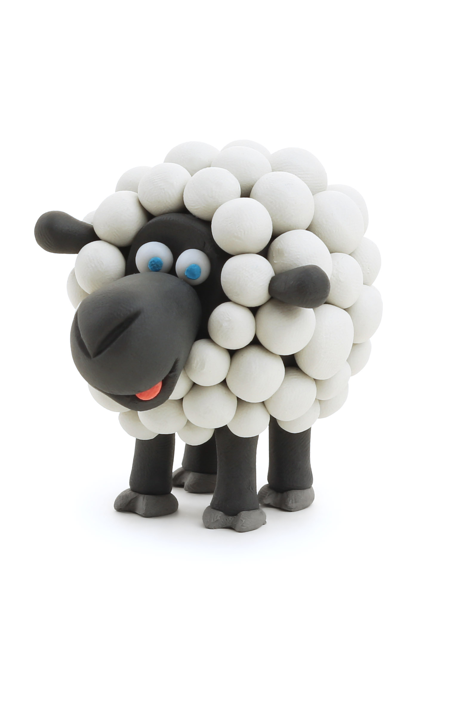 Boetseerklei Dieren - 3 figuren - Hond / Schaap / Koe