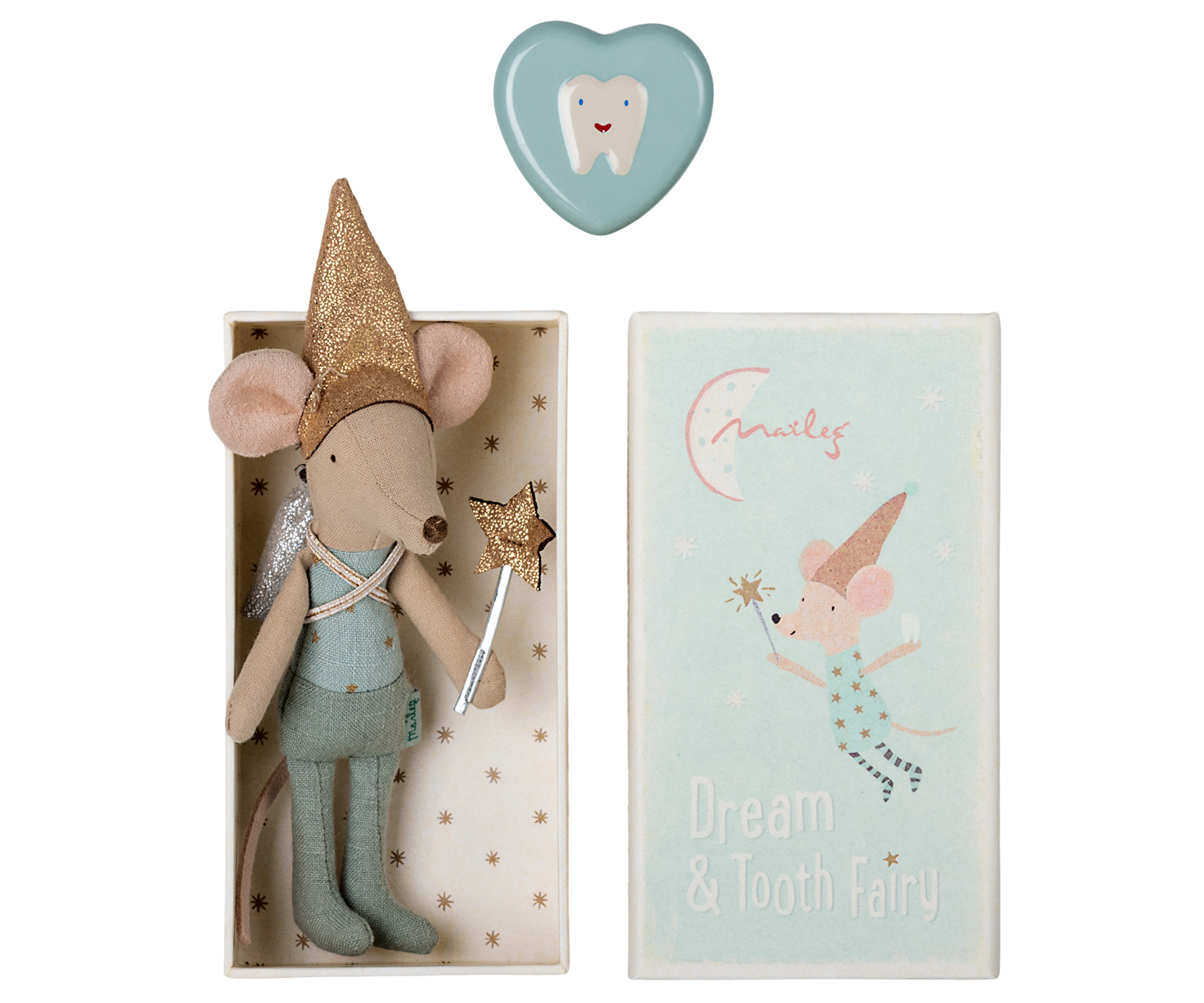 Maileg Tandenfee muis in doosje - blauw