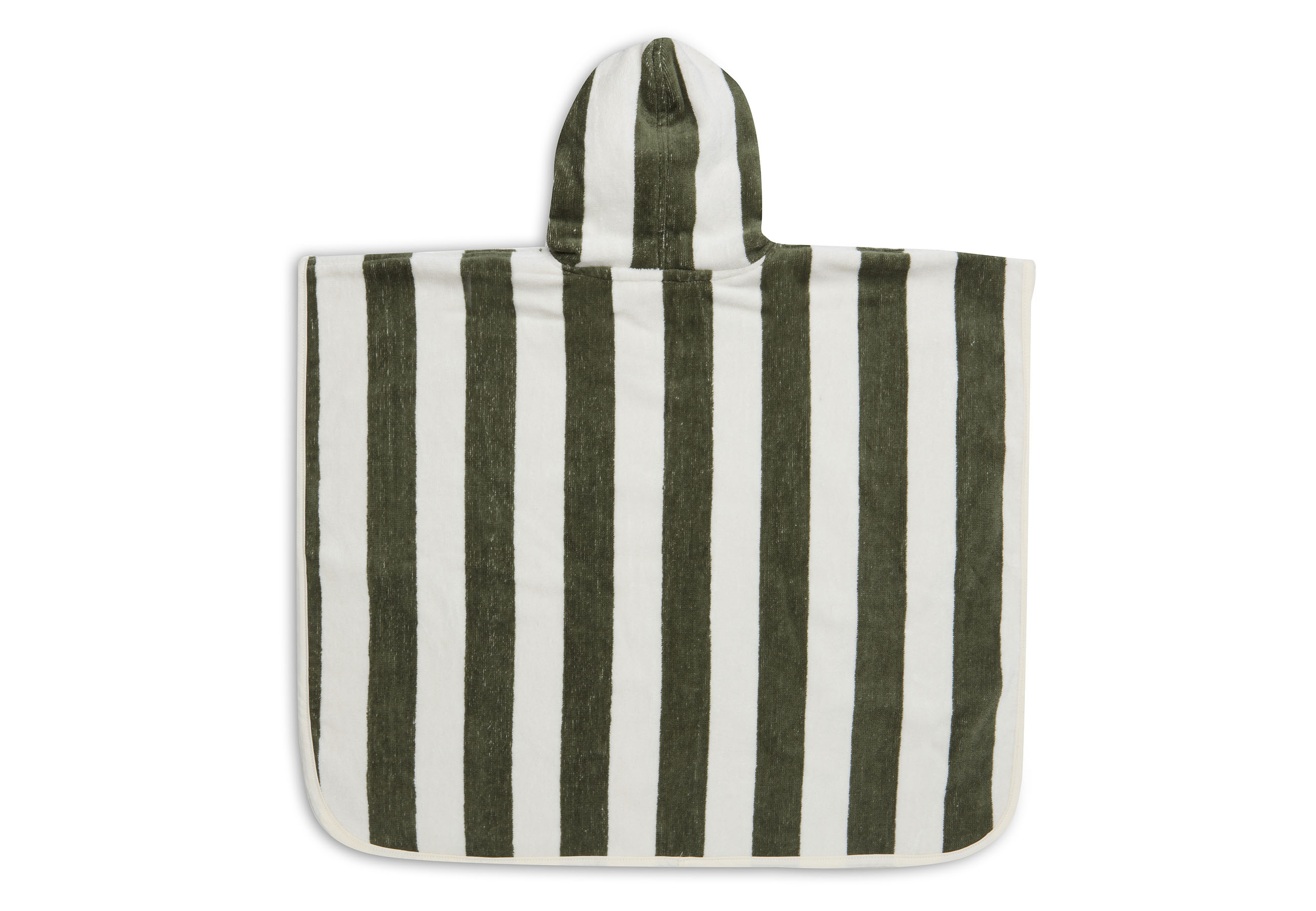 Badponcho Stripe Terry - Leaf green - GOTS