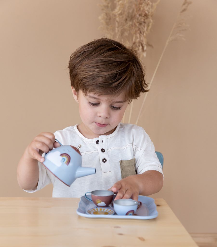 Servies in koffer Rainbow