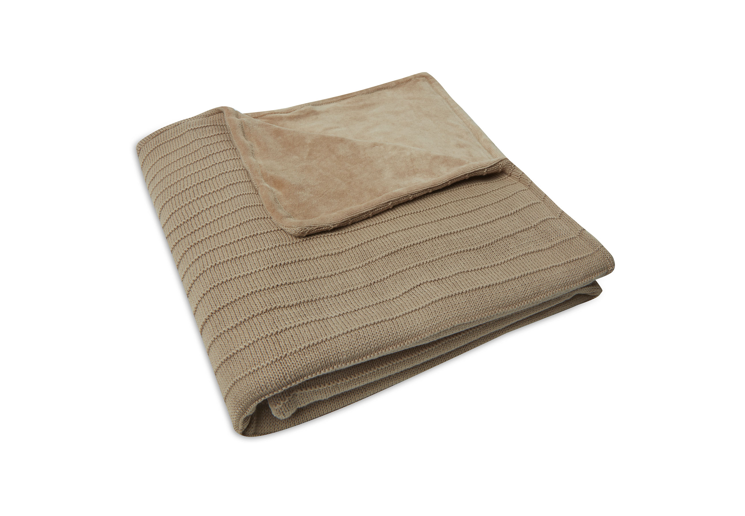 Deken Ledikant Velvet Pure Knit - Biscuit