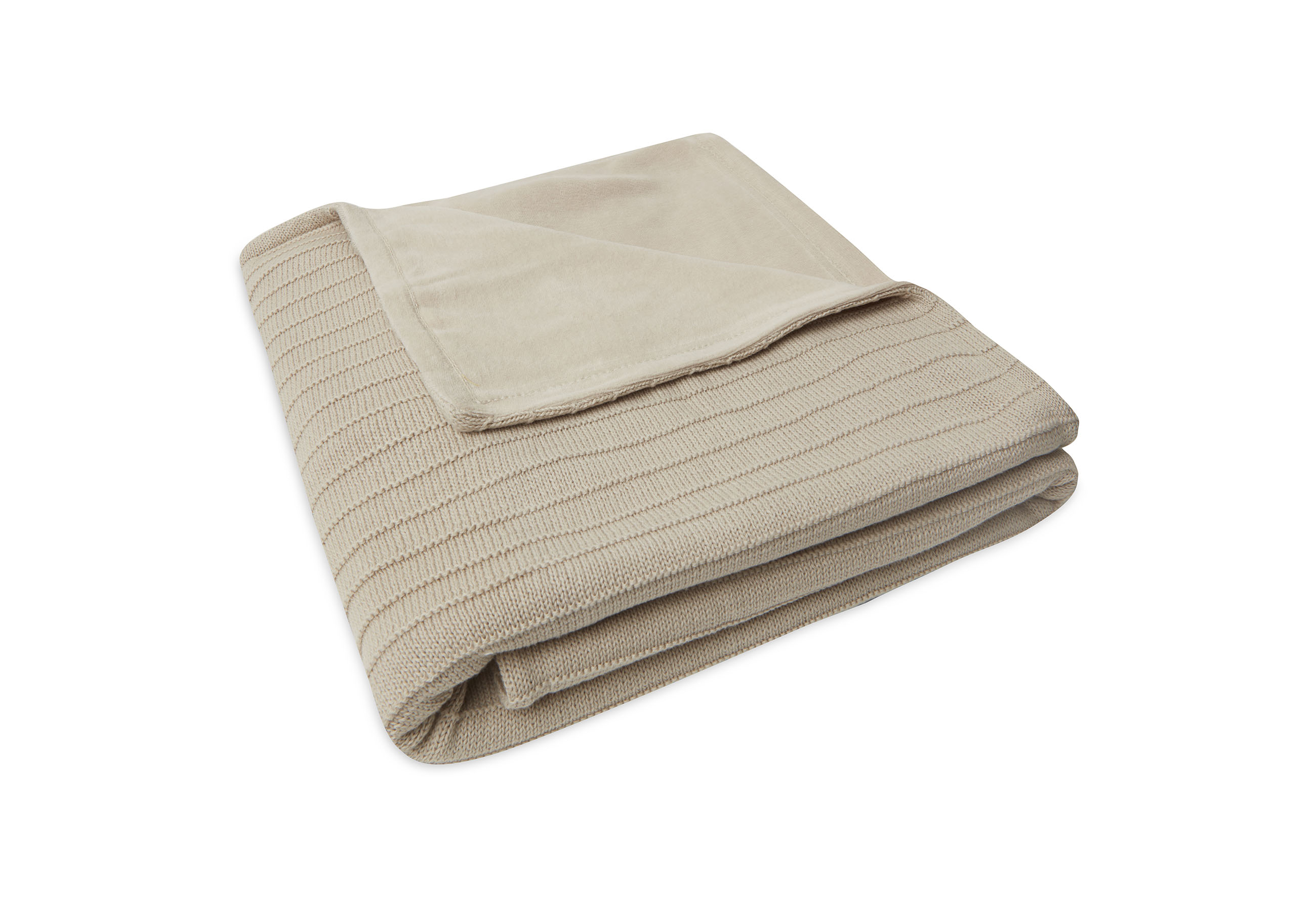 Deken Ledikant Velvet Pure Knit - Nougat