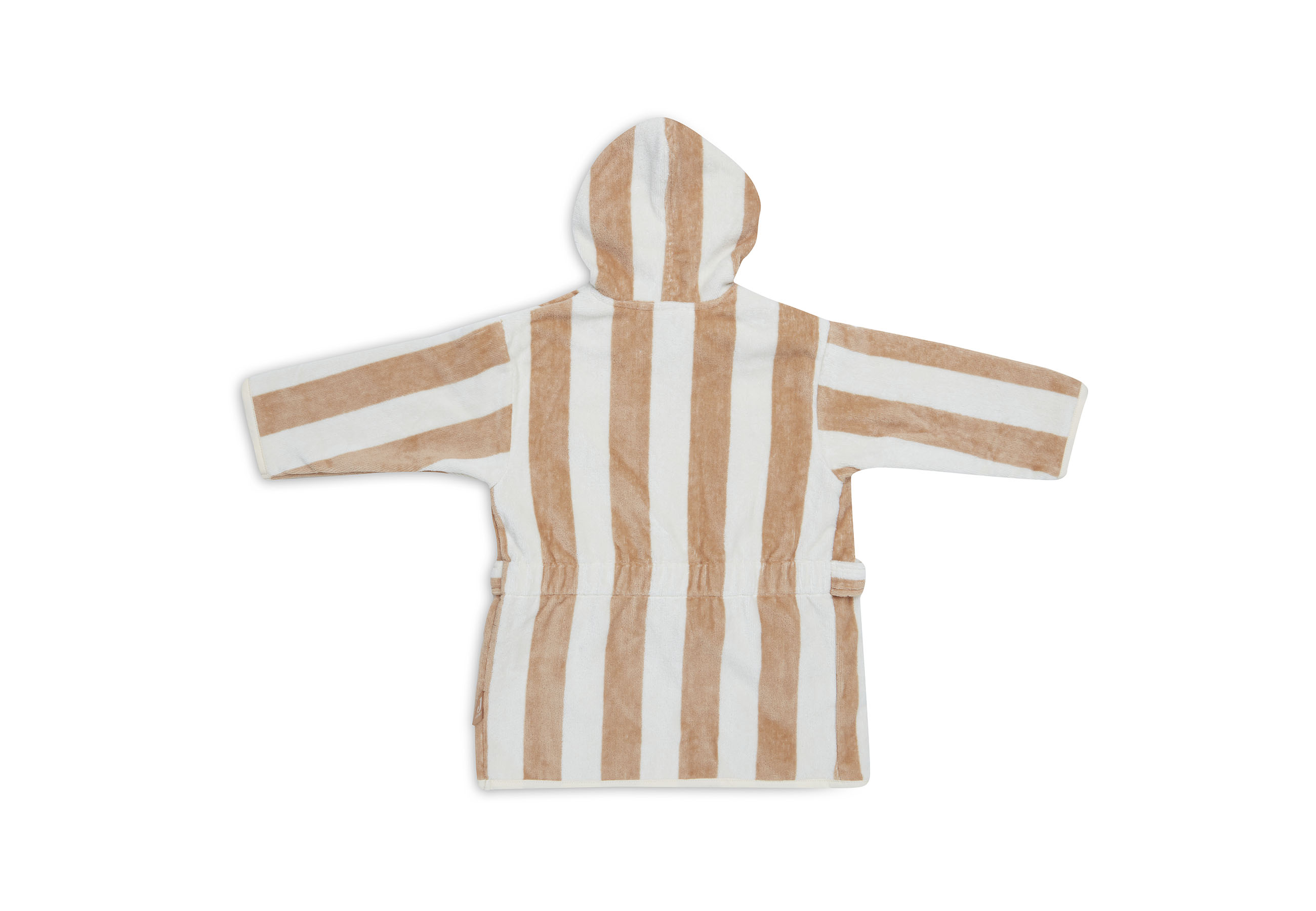 Badjas 3-4 jaar Stripe Terry - Biscuit - GOTS