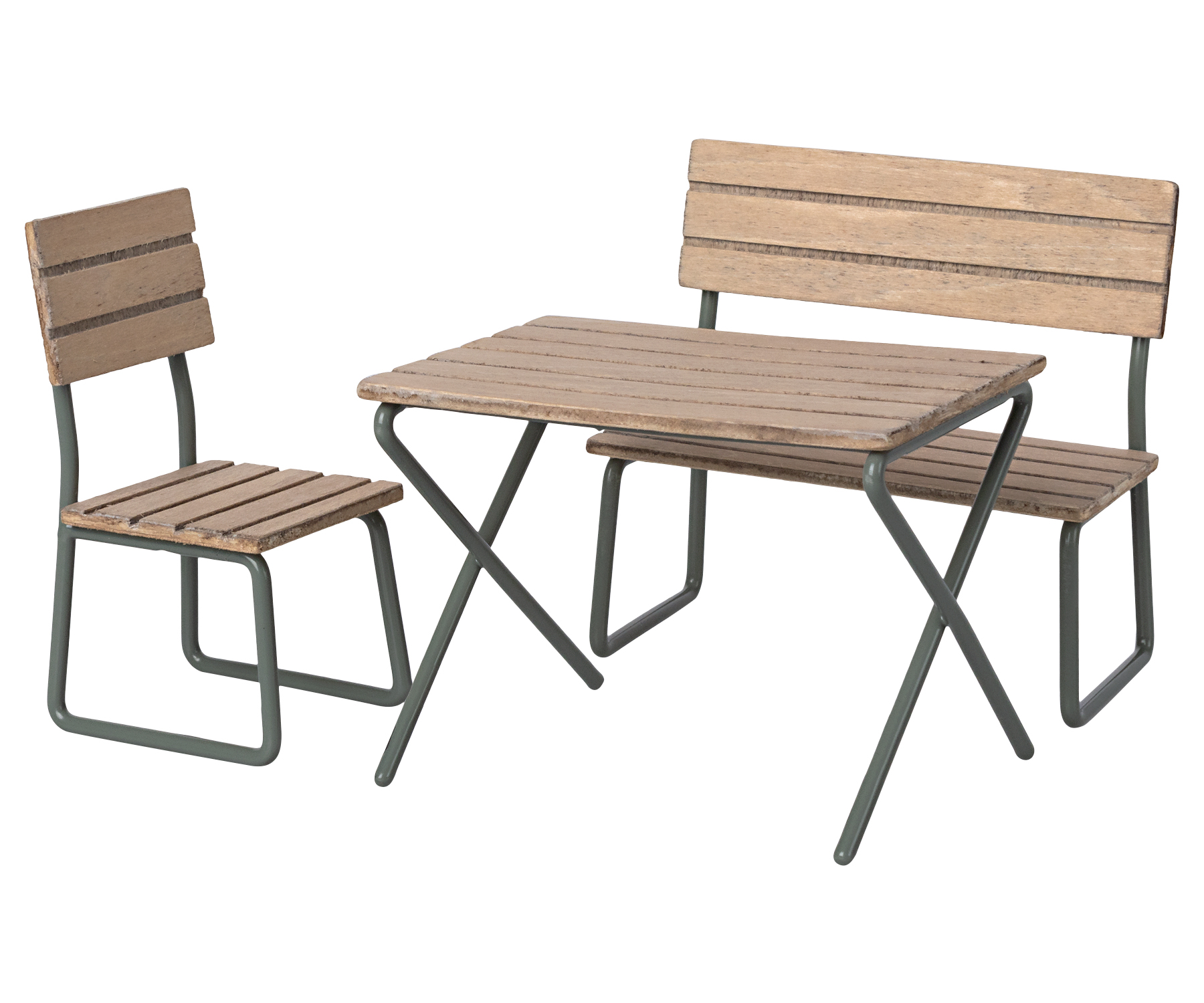 Maileg Miniatuur tuinset - tafel met stoel en bank