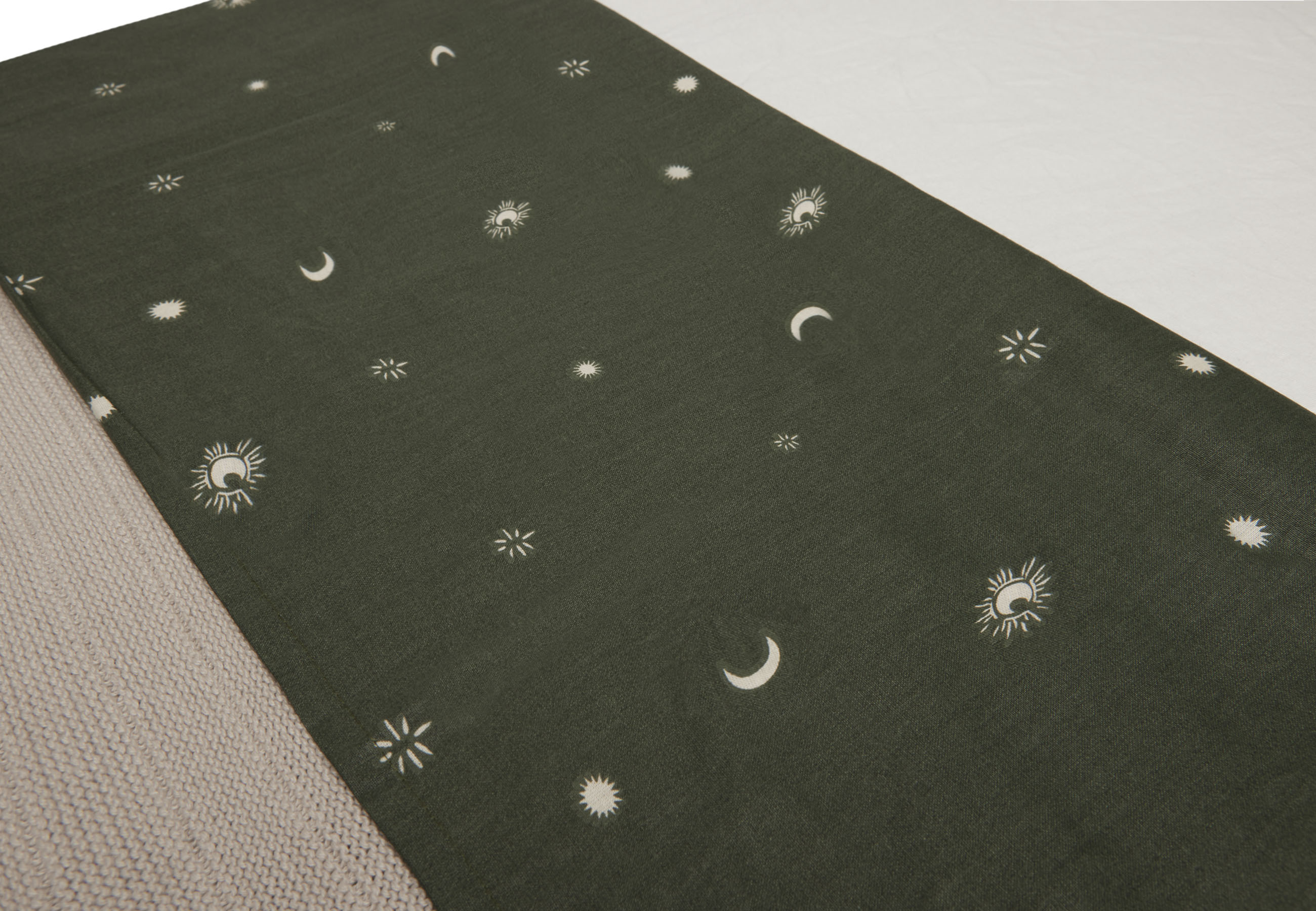 Laken ledikant 120 x 150 cm - Stargaze Leaf green