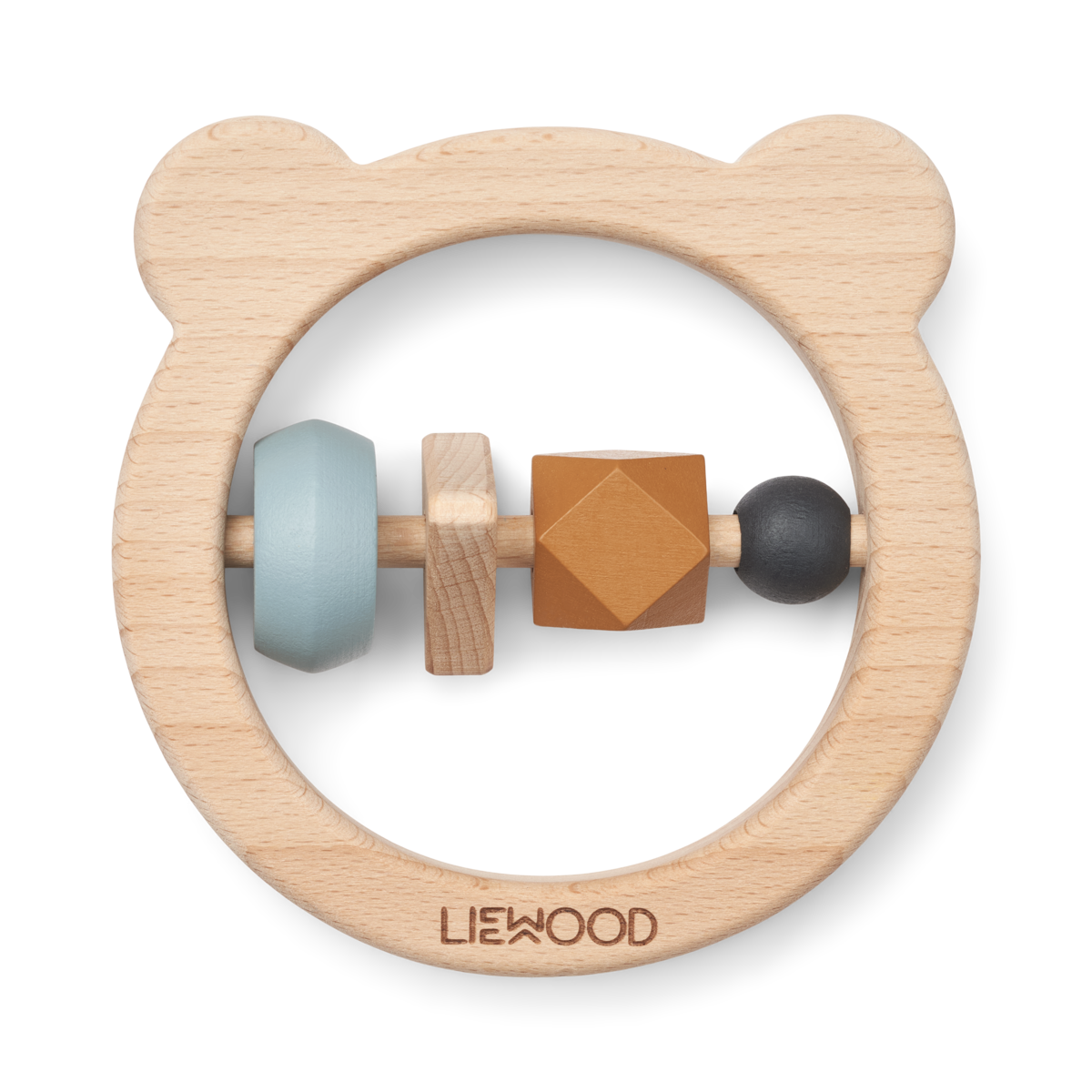 LIEWOOD Avada Houten Rammelaar - Sea blue mix