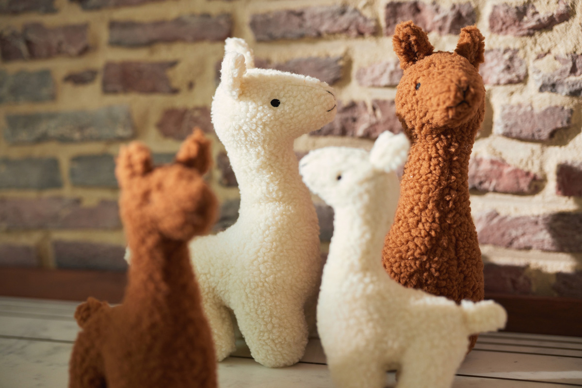 Knuffel lama - Caramel
