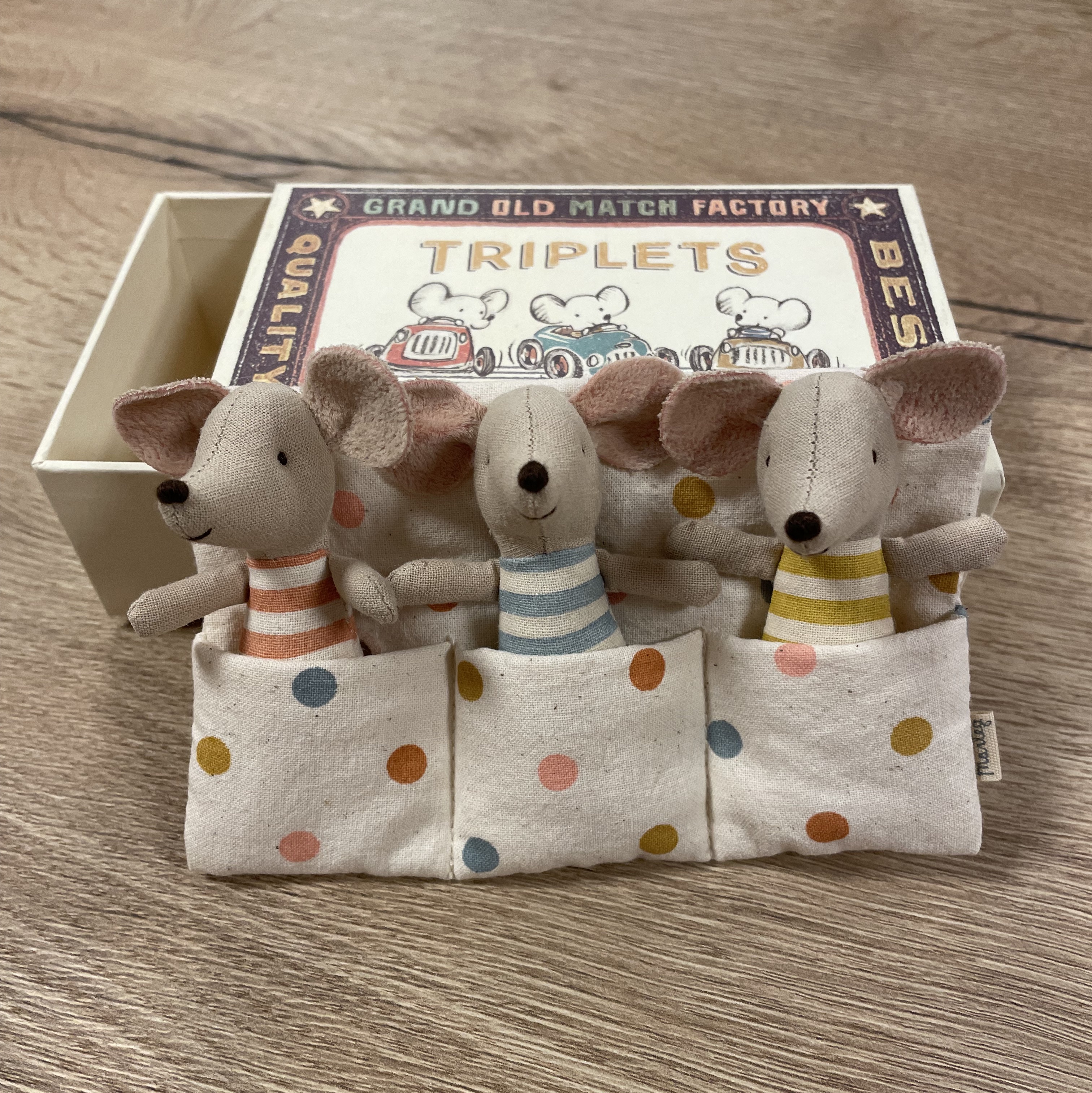 Maileg Drieling baby muisjes in doosje