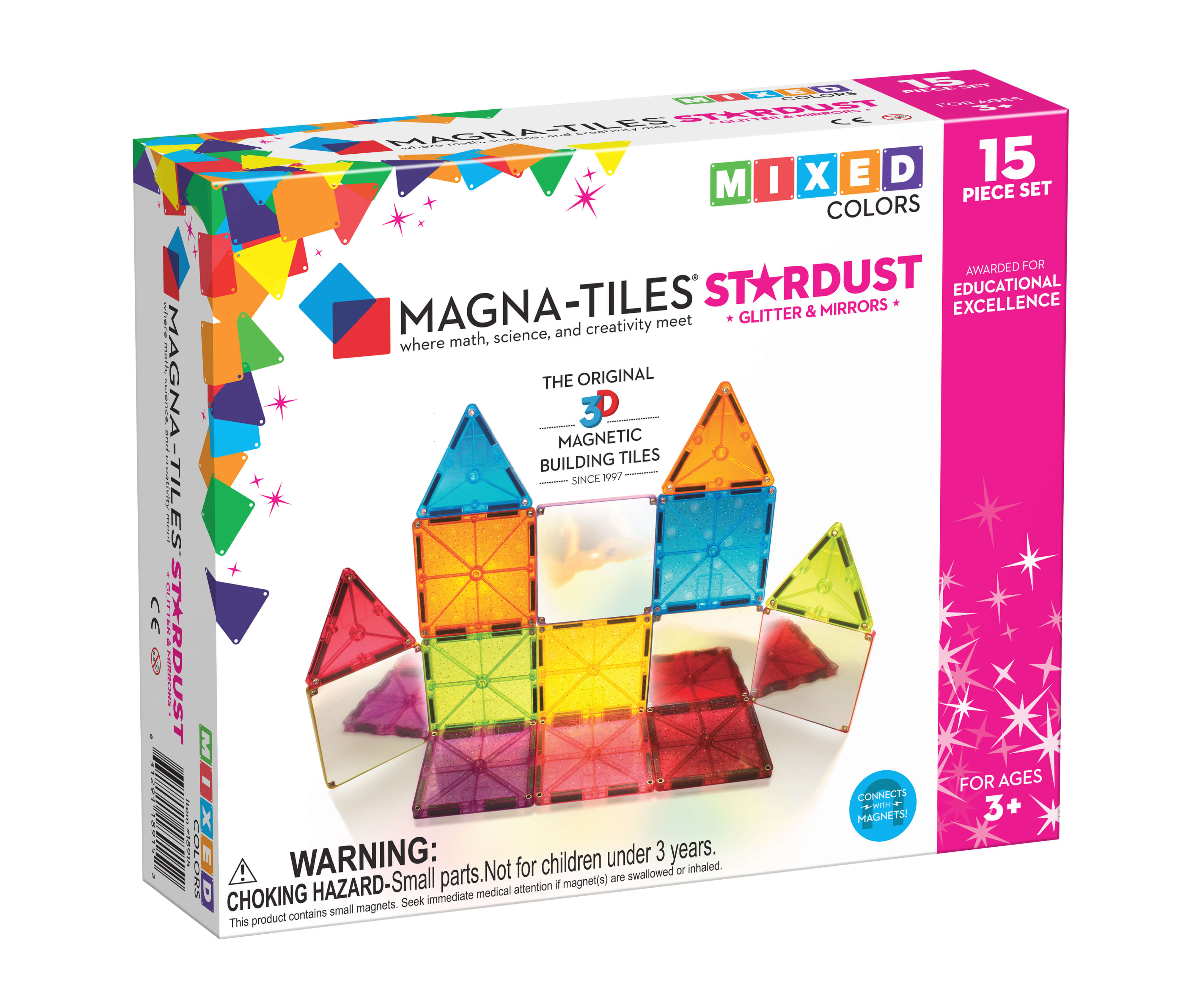 MAGNA-TILES Stardust 15 stuks