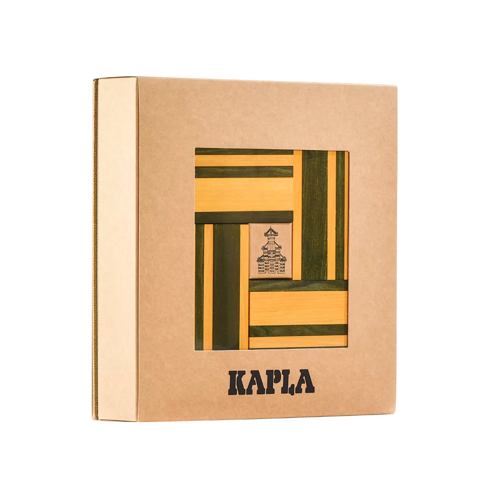 KAPLA 40 - Boek en kleuren plankjes - Groen / Geel