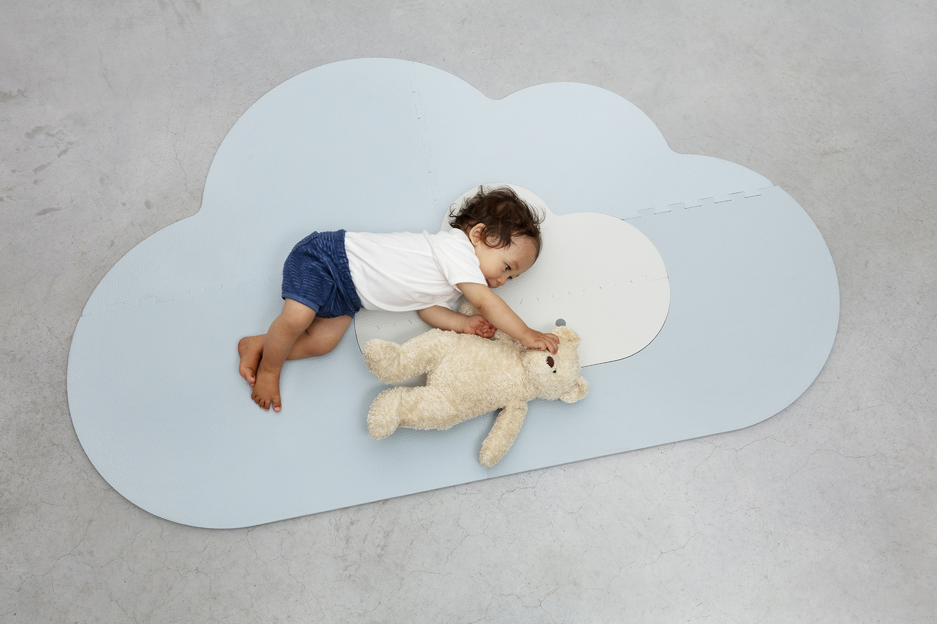 Speelmat cloud small - dusty blue Speelmat cloud small - dusty blue