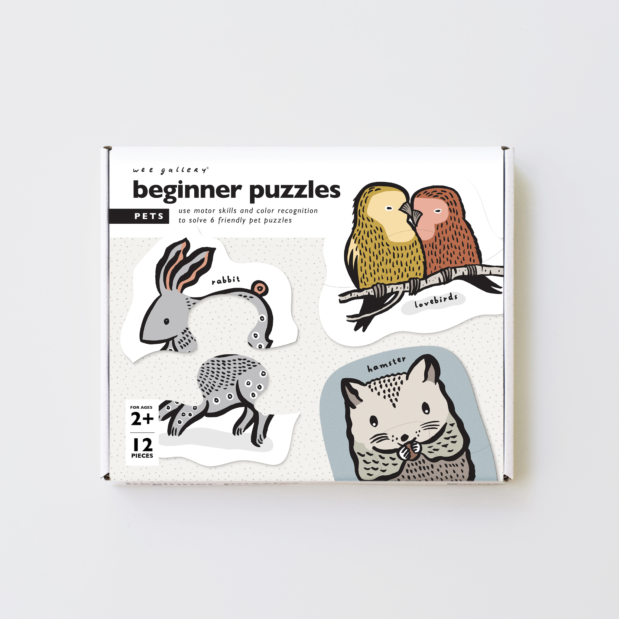 Puzzel huisdieren beginner (6x2 stukjes)