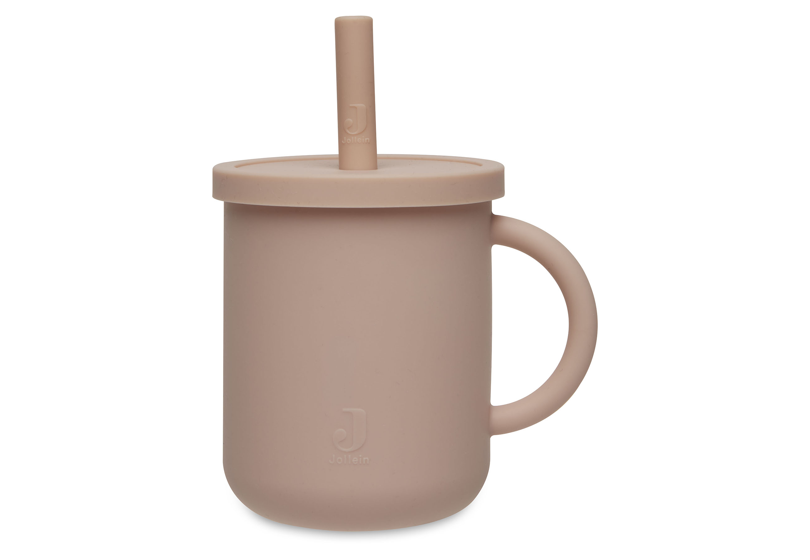 Drinkbeker Met Rietje Siliconen - Pale pink