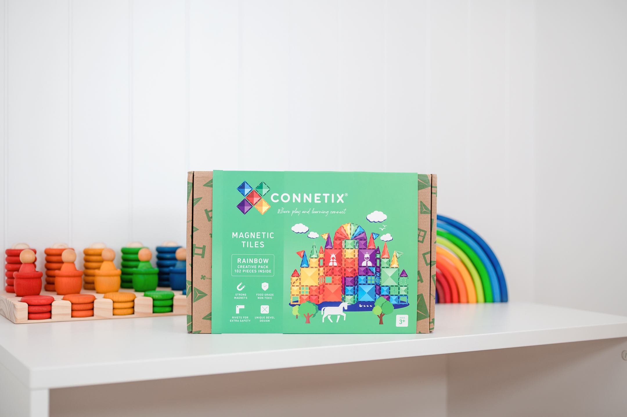 Connetix Rainbow Creative Pack - 102 stuks Connetix Rainbow Creative Pack - 102 stuks