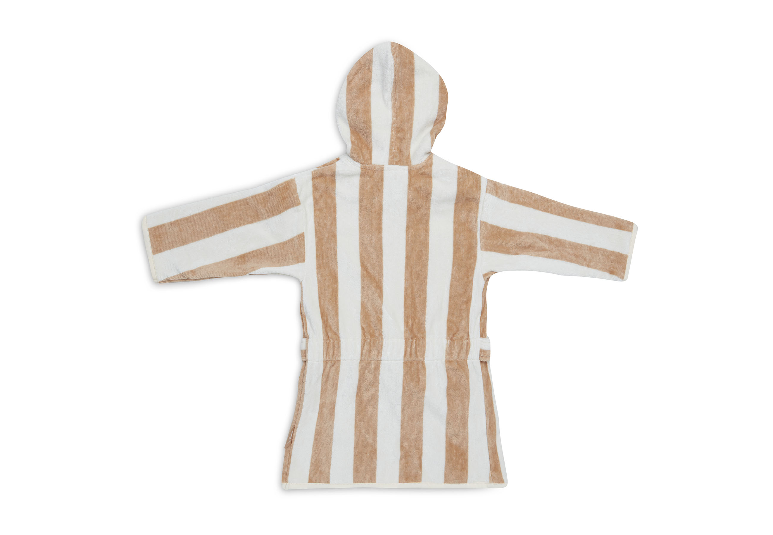 Badjas 1-2 jaar Stripe Terry - Biscuit - GOTS