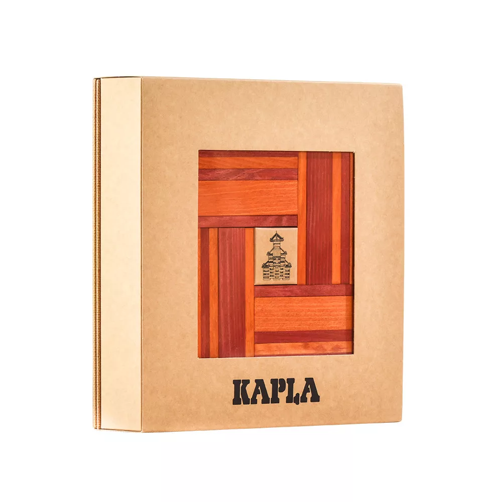 KAPLA 40 - Boek en kleuren plankjes - Oranje / Rood