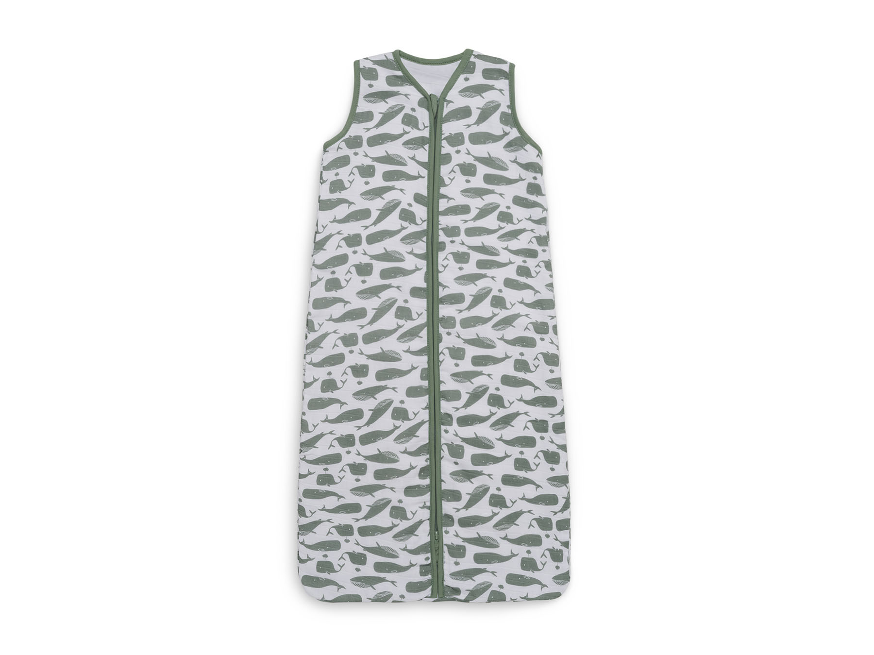 Slaapzak zomer hydrofiel - 70 cm - Whales - Ash green