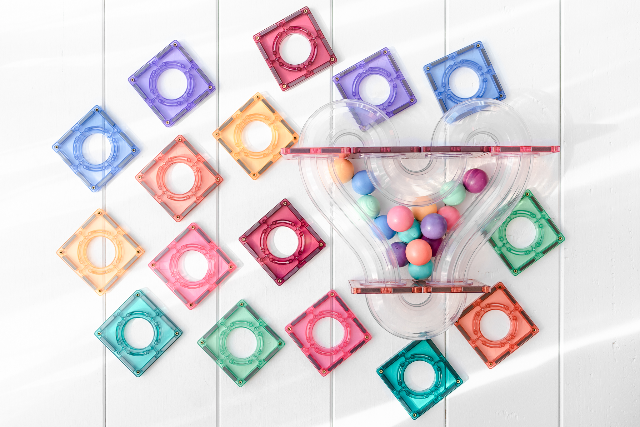 Connetix Ball Run Pack Pastel - 106 stuks Connetix Ball Run Pack Pastel - 106 stuks