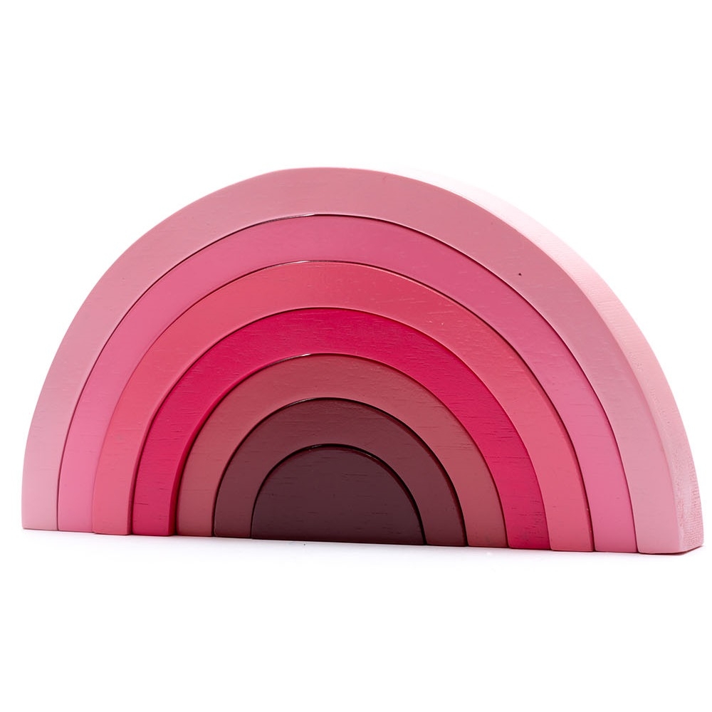 Houten regenboog - roze