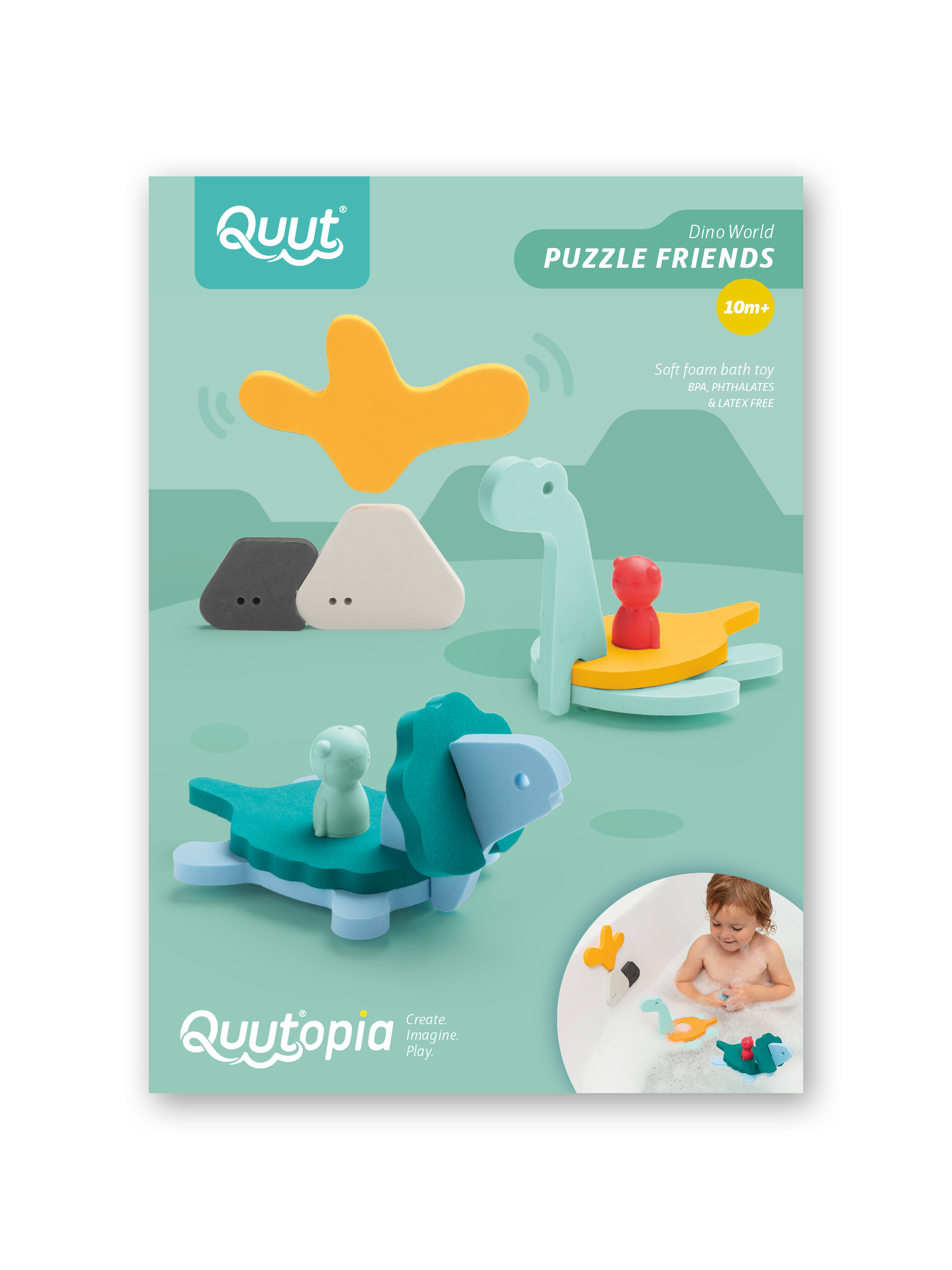 Quutopia puzzle friends - dino world badpuzzel