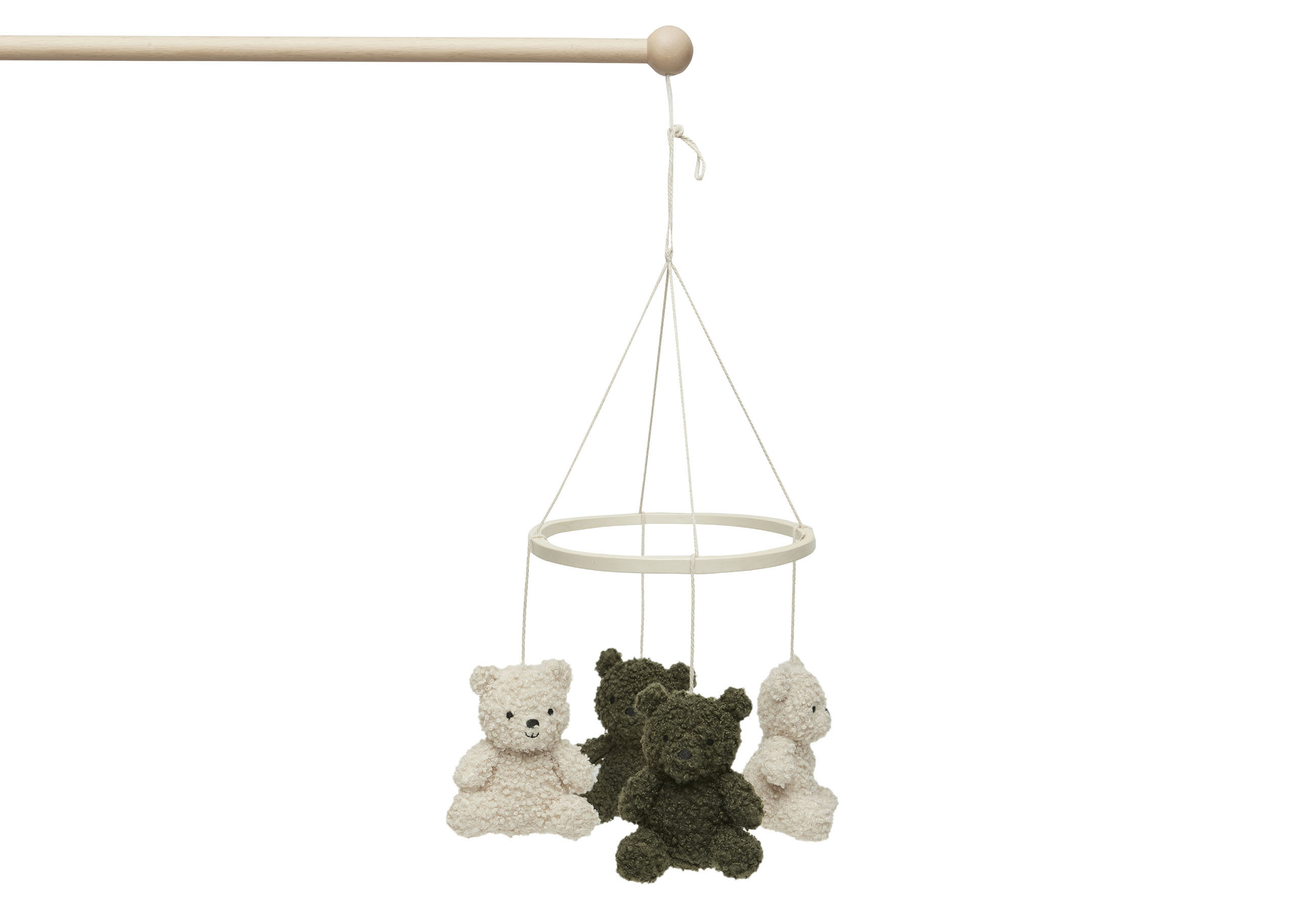 Baby Mobiel Teddy Bear - Leaf green/Naturel