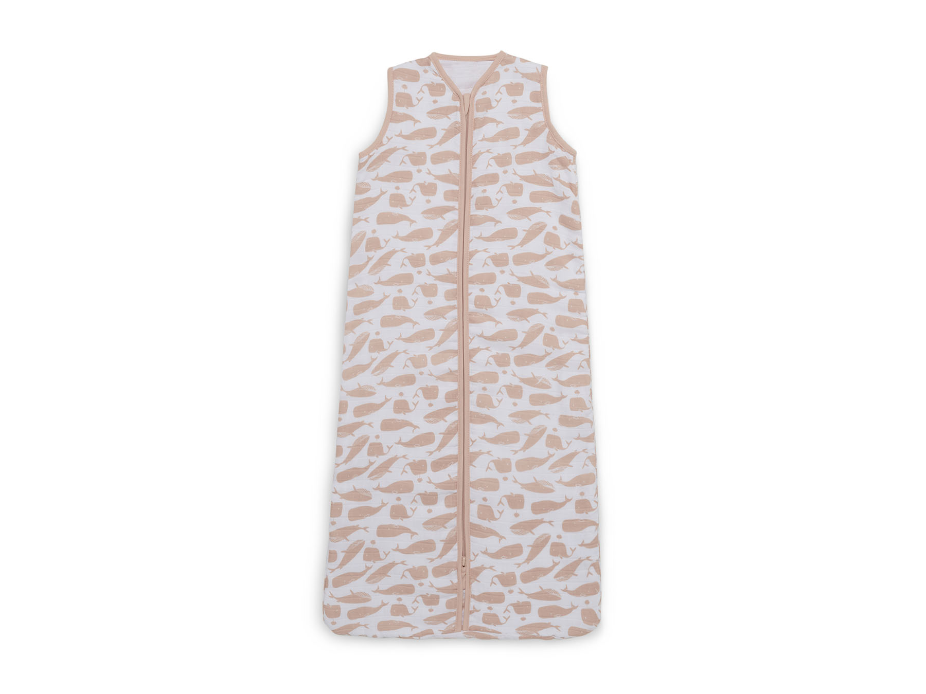 Slaapzak zomer hydrofiel - 70 cm - Whales - Pale pink