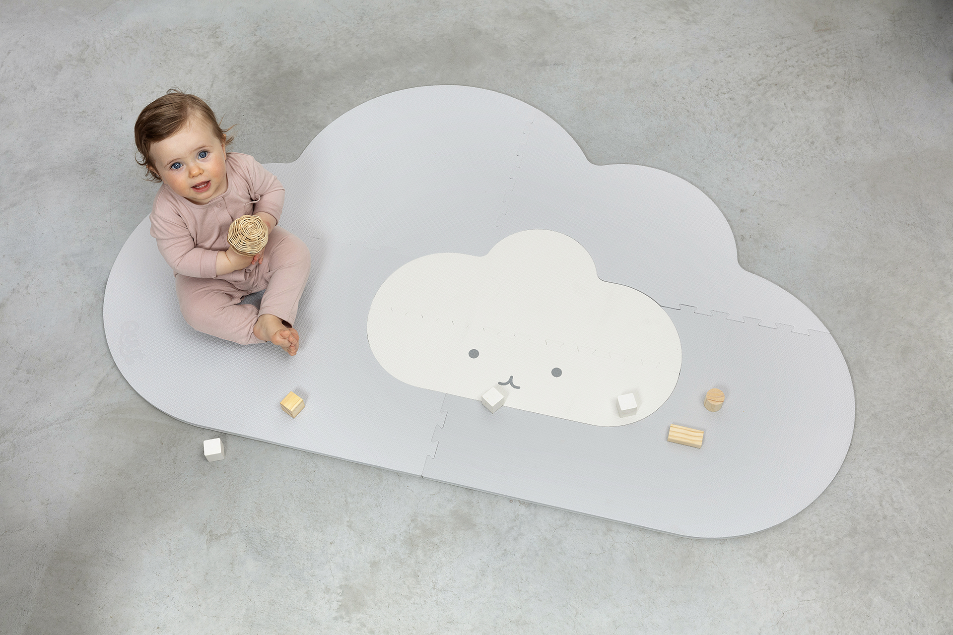 Speelmat cloud small - pearl grey