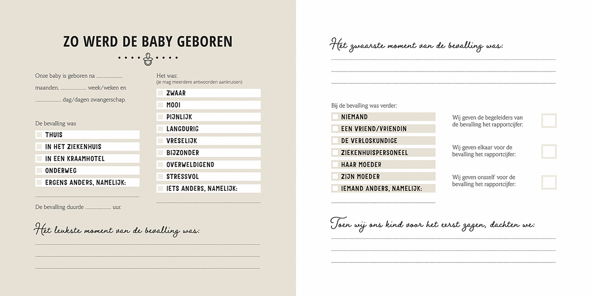 Mijn eerste jaar babyboek - Maak een unieke herinnering