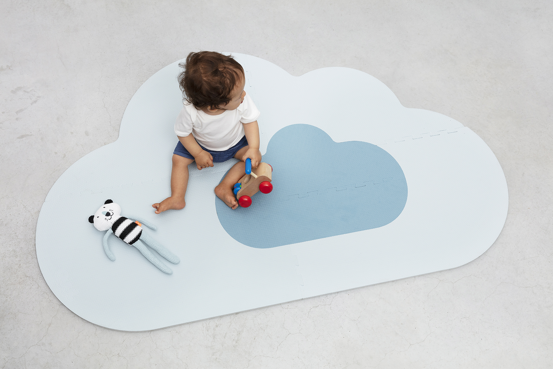 Speelmat cloud small - dusty blue Speelmat cloud small - dusty blue