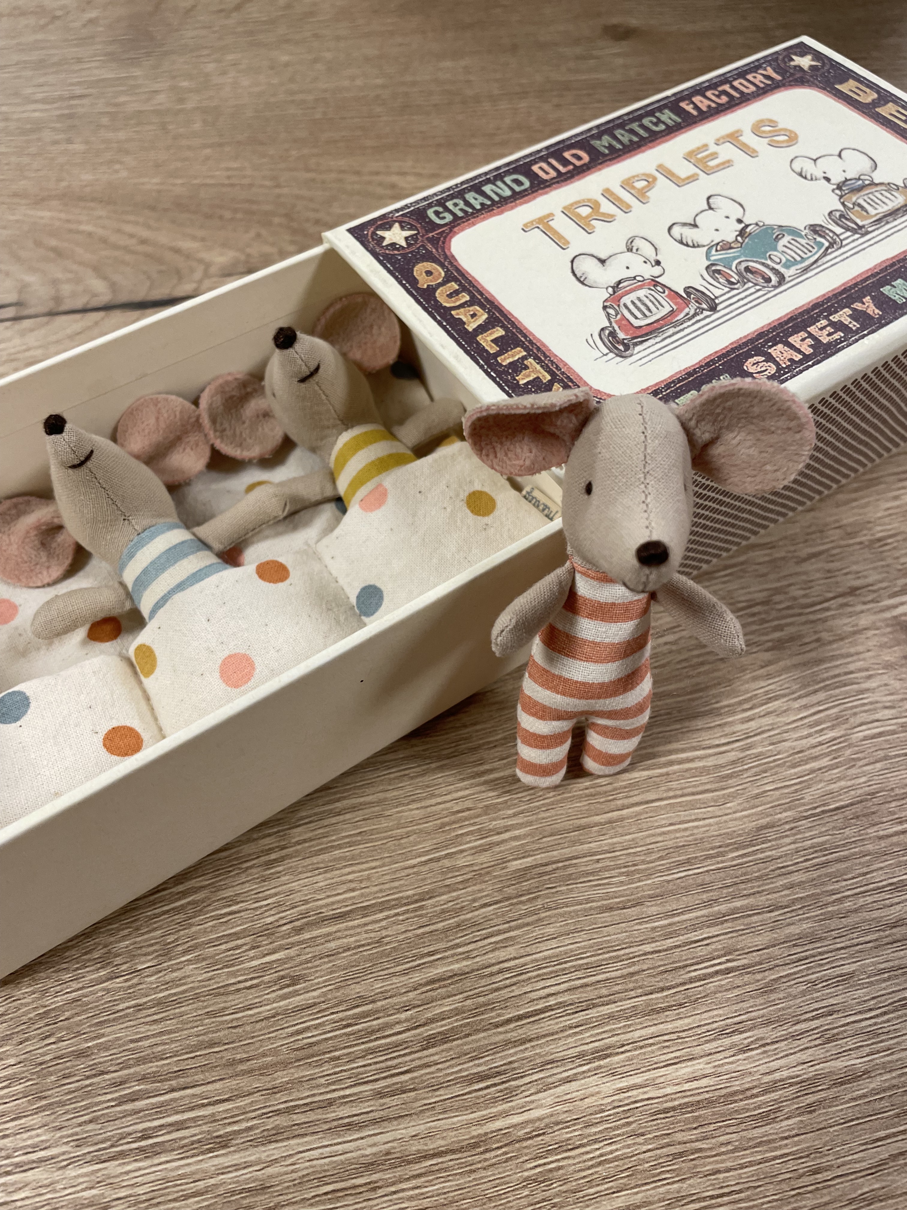Maileg Drieling baby muisjes in doosje