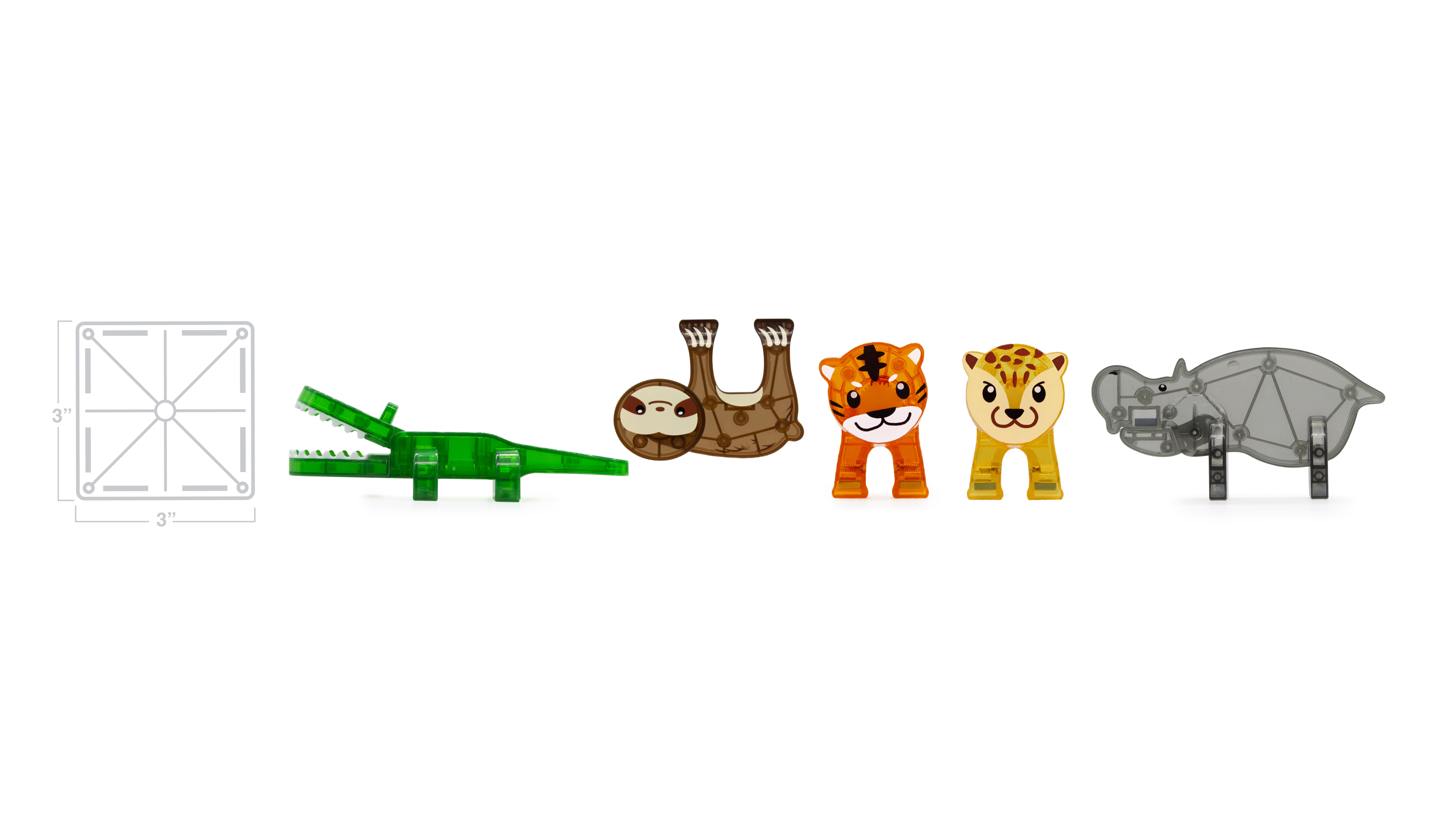 MAGNA-TILES Jungle Animals 25 stuks