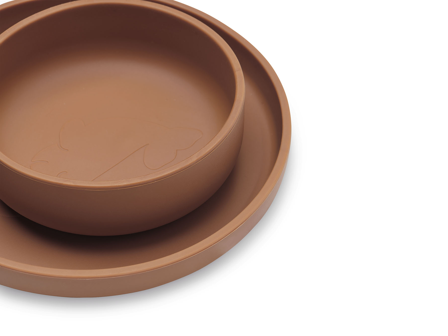 Kinderserviesset Siliconen 4-delig - Caramel