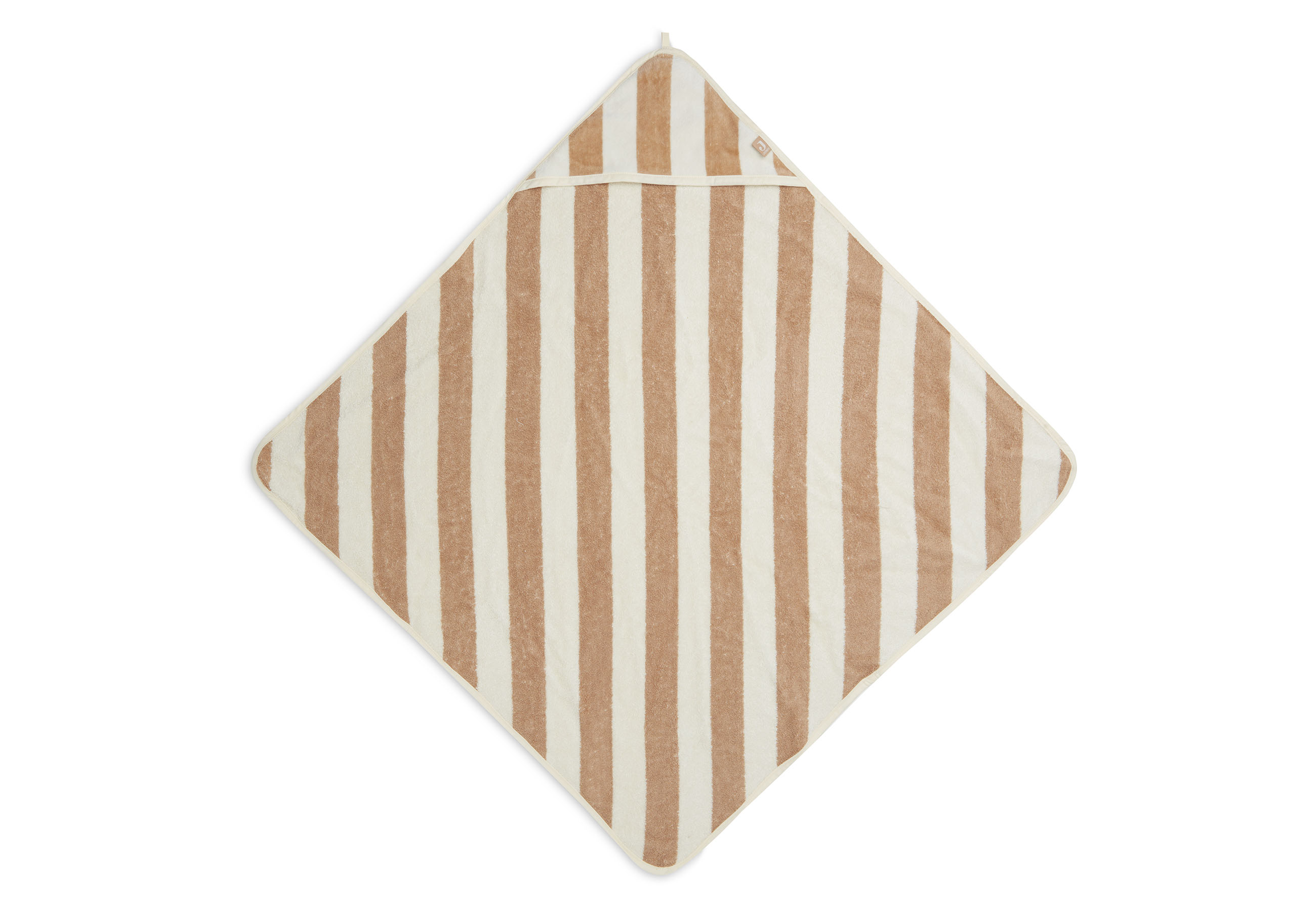 Badcape Stripe Terry - Biscuit - GOTS