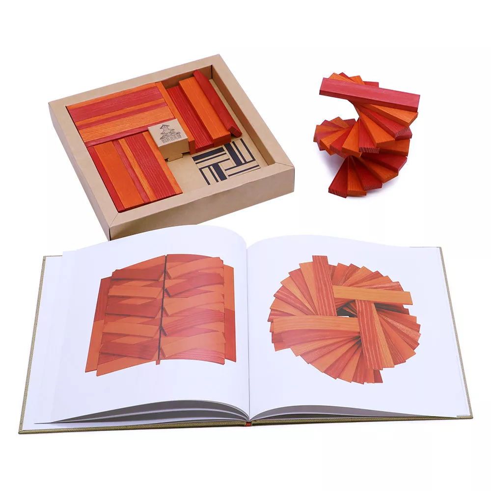 KAPLA 40 - Boek en kleuren plankjes - Oranje / Rood