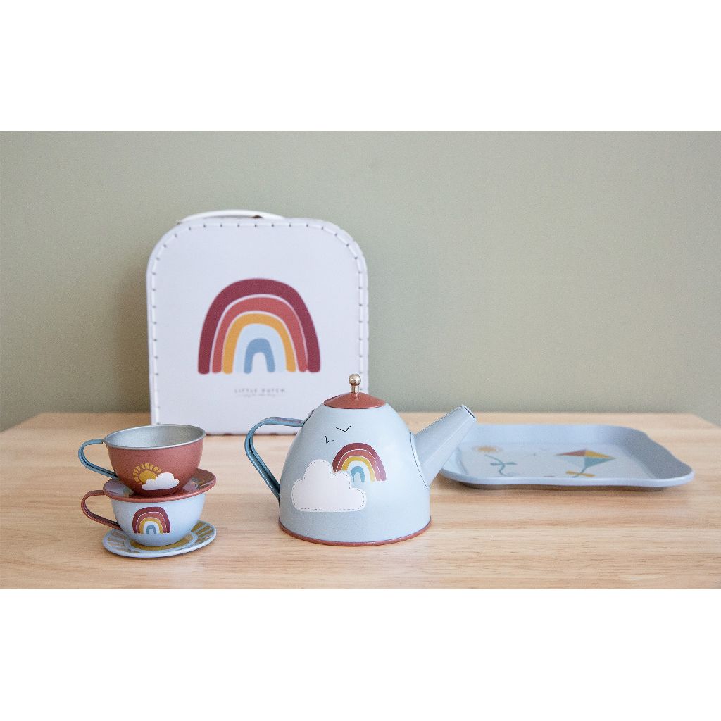 Servies in koffer Rainbow
