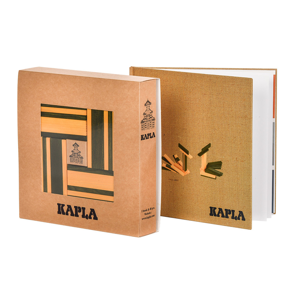 KAPLA 40 - Boek en kleuren plankjes - Groen / Geel