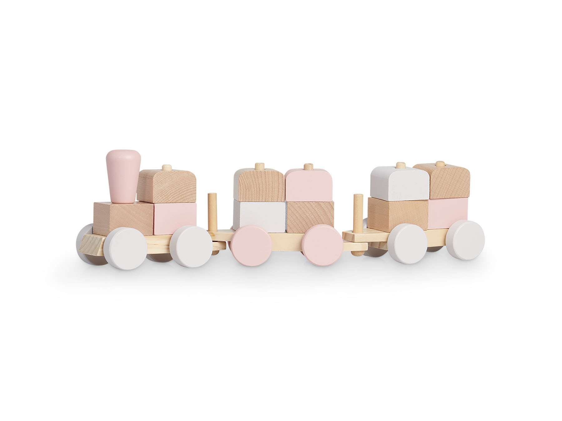 Houten speelgoedtrein - Pink