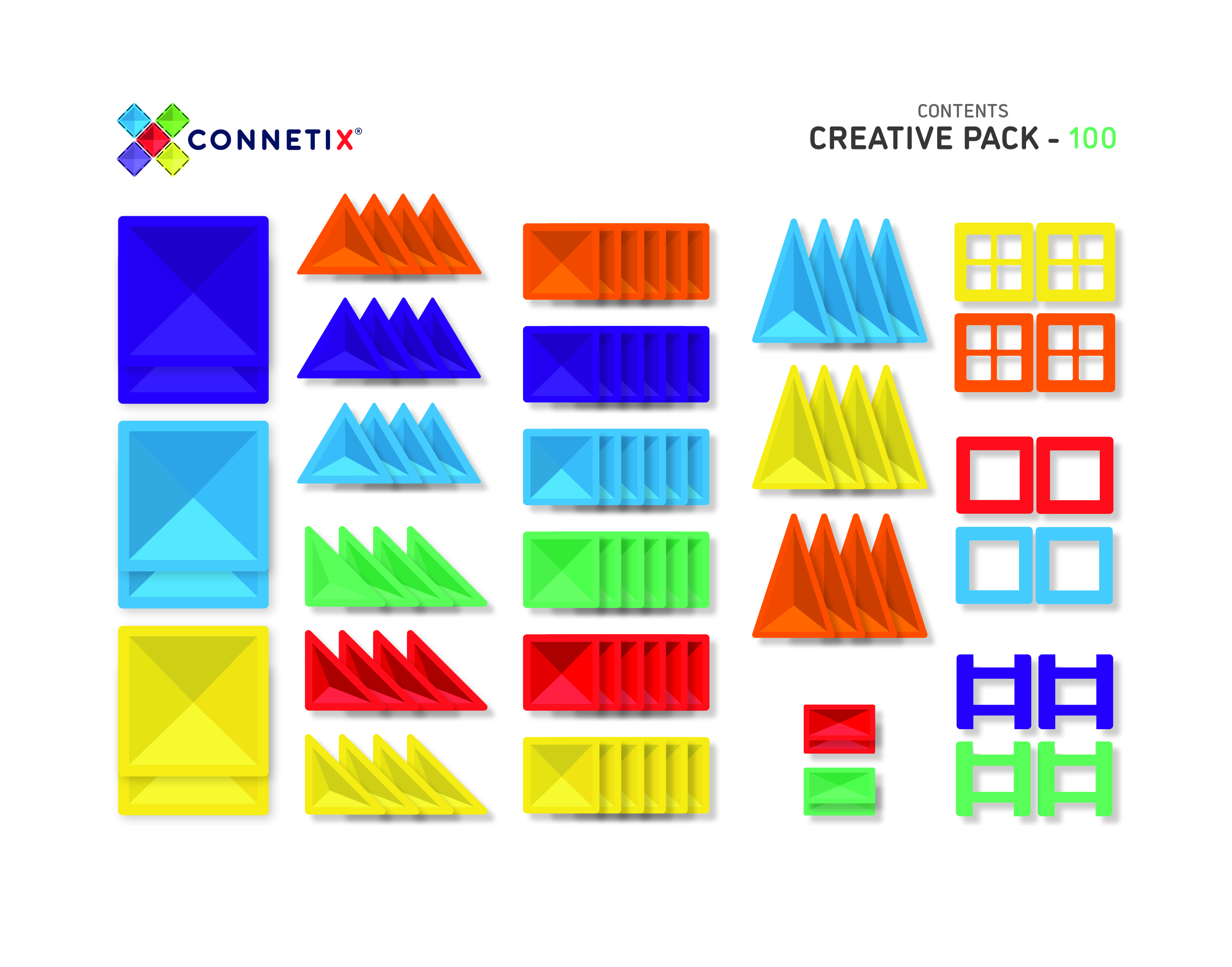 Connetix Creative Pack - 100 stuks