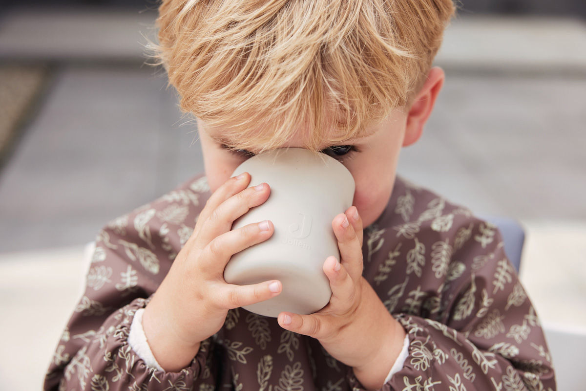 Kinderserviesset Siliconen 4-delig - Nougat