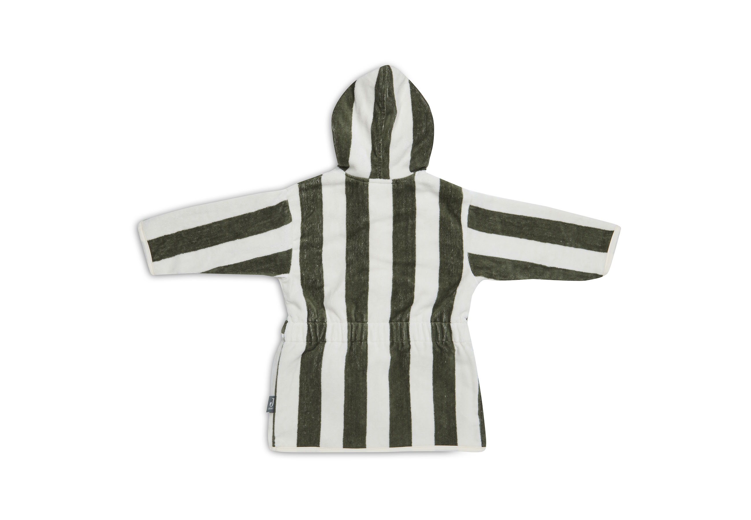 Badjas 3-4 jaar Stripe Terry - Leaf green - GOTS Badjas 3-4 jaar Stripe Terry - Leaf green - GOTS