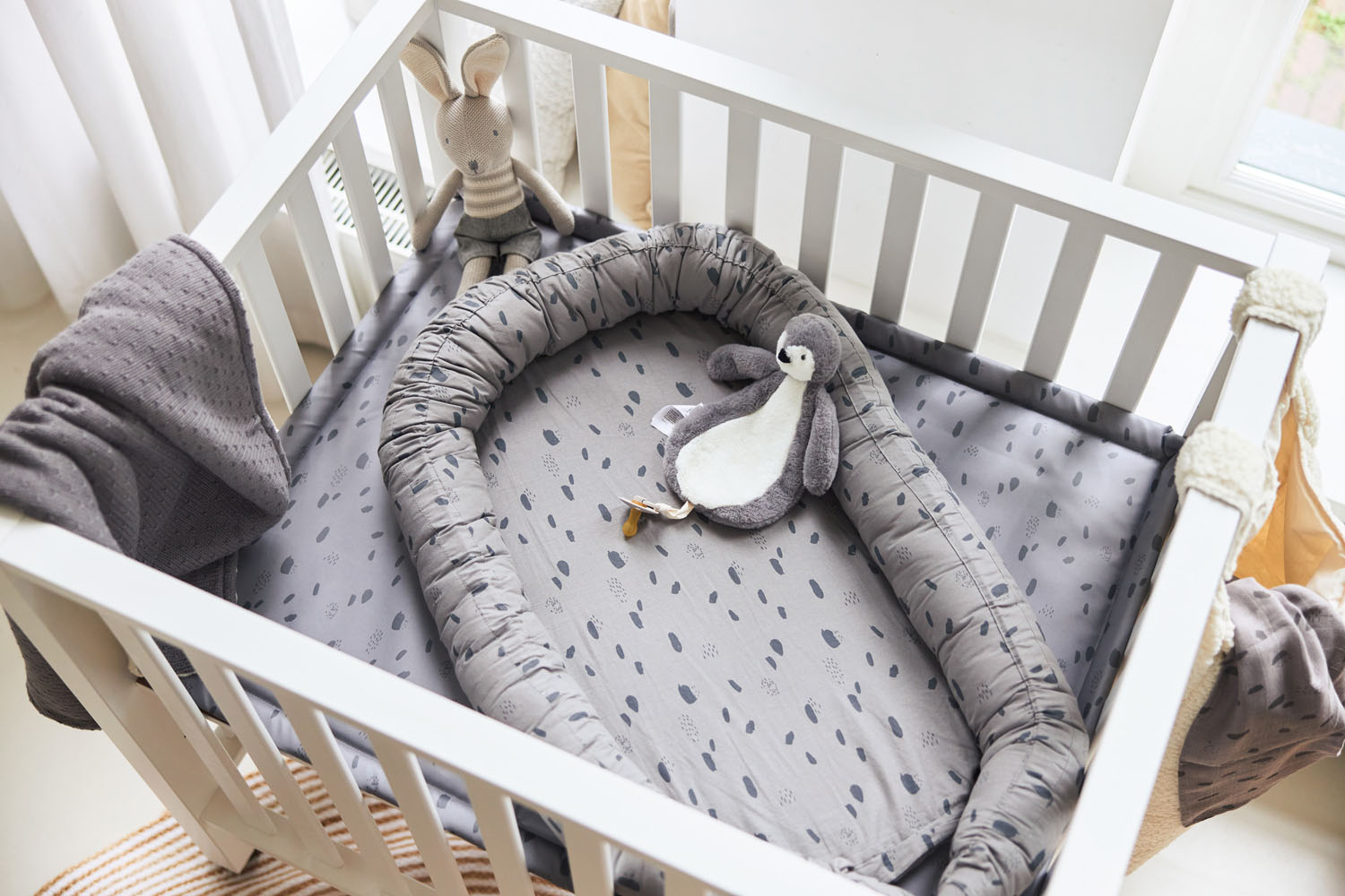 Speendoekje pinguin - Storm grey