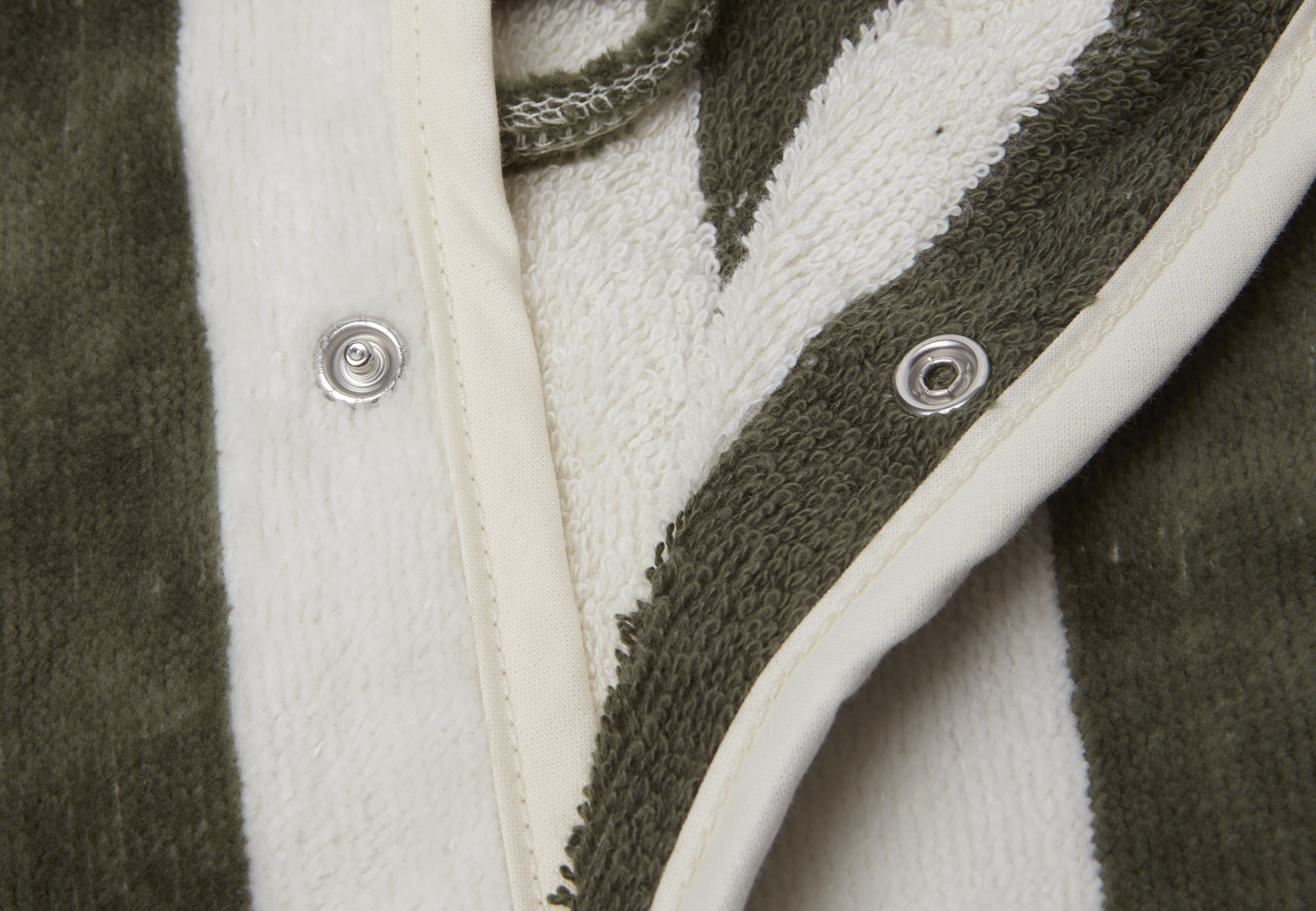Badjas 1-2 jaar Stripe Terry - Leaf green - GOTS Badjas 1-2 jaar Stripe Terry - Leaf green - GOTS