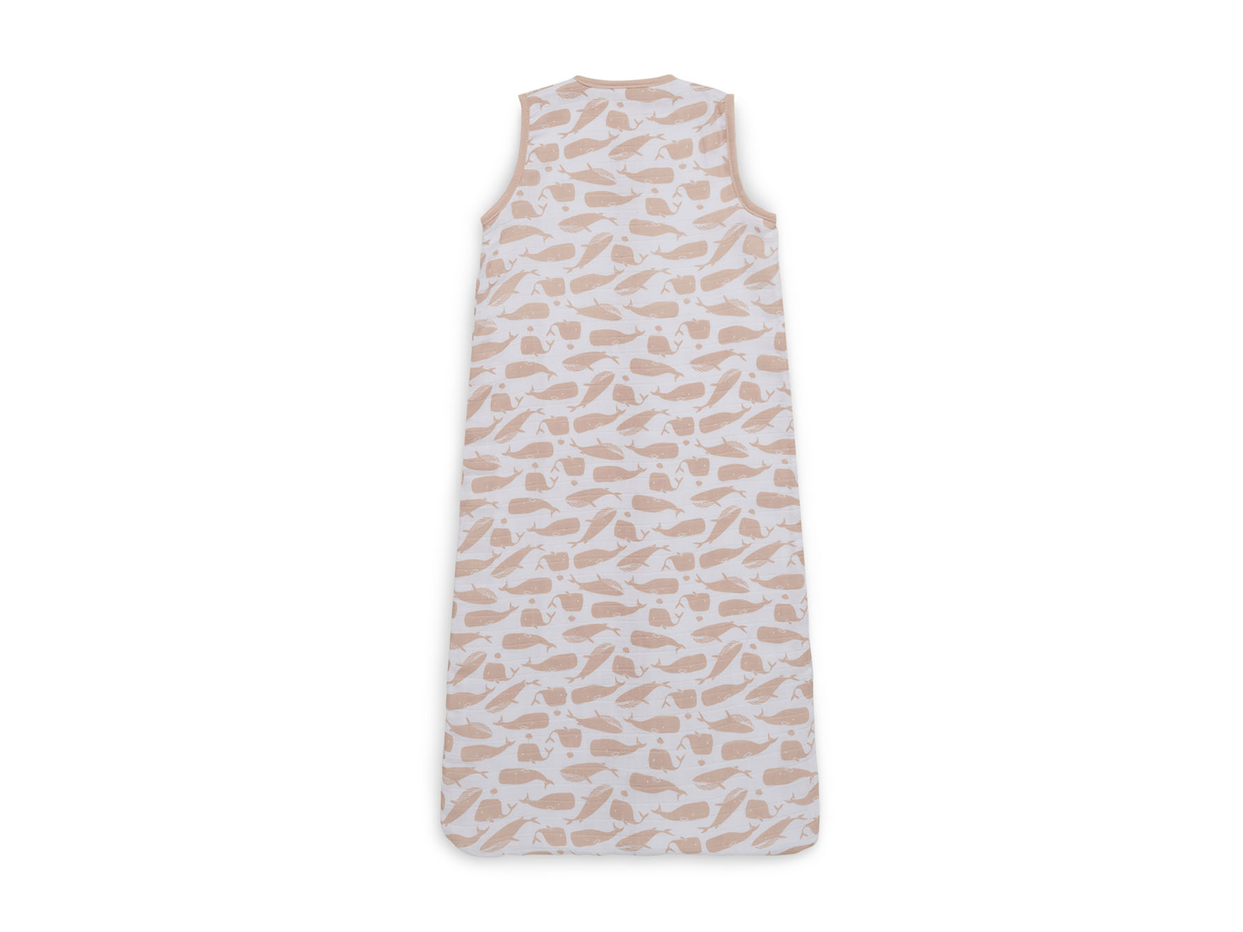 Slaapzak zomer hydrofiel - 70 cm - Whales - Pale pink