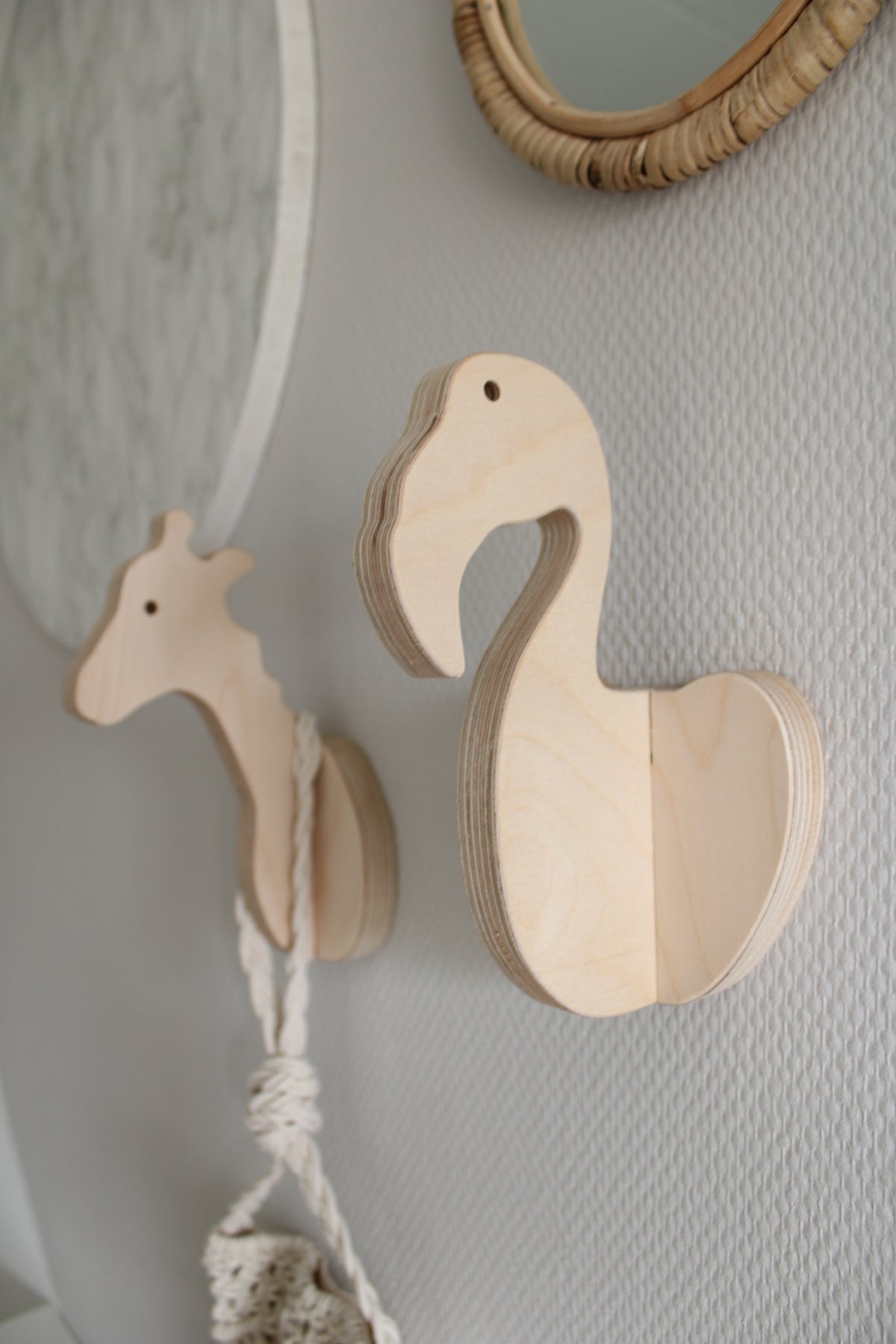 Houten wandhaak - Flamingo Fay