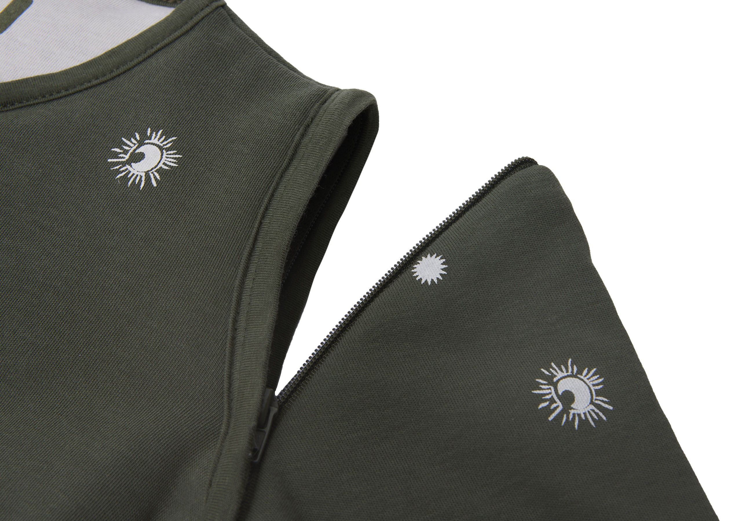 Slaapzak met afritsbare mouw - 90 cm - Stargaze Leaf green