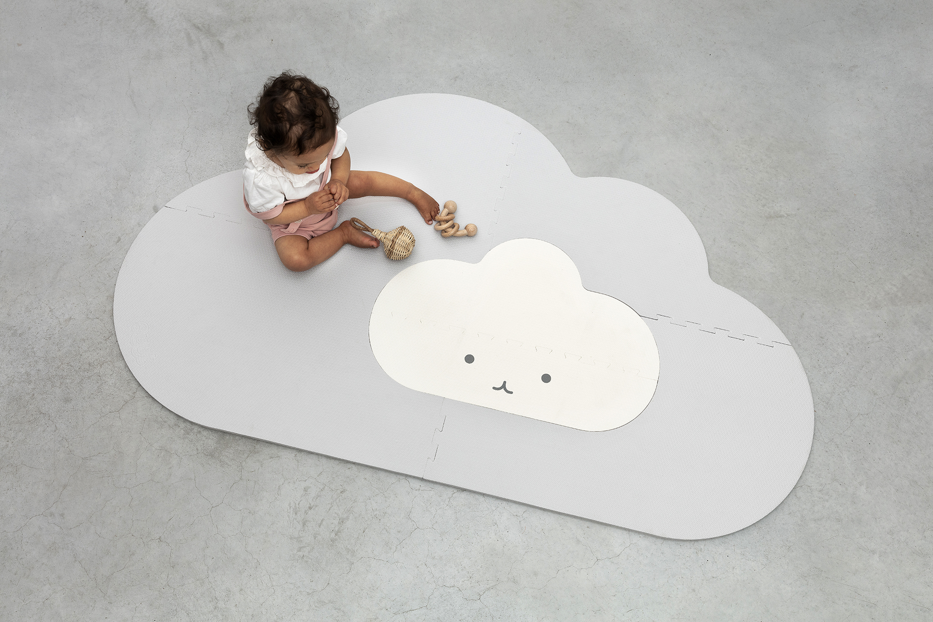 Speelmat cloud small - pearl grey