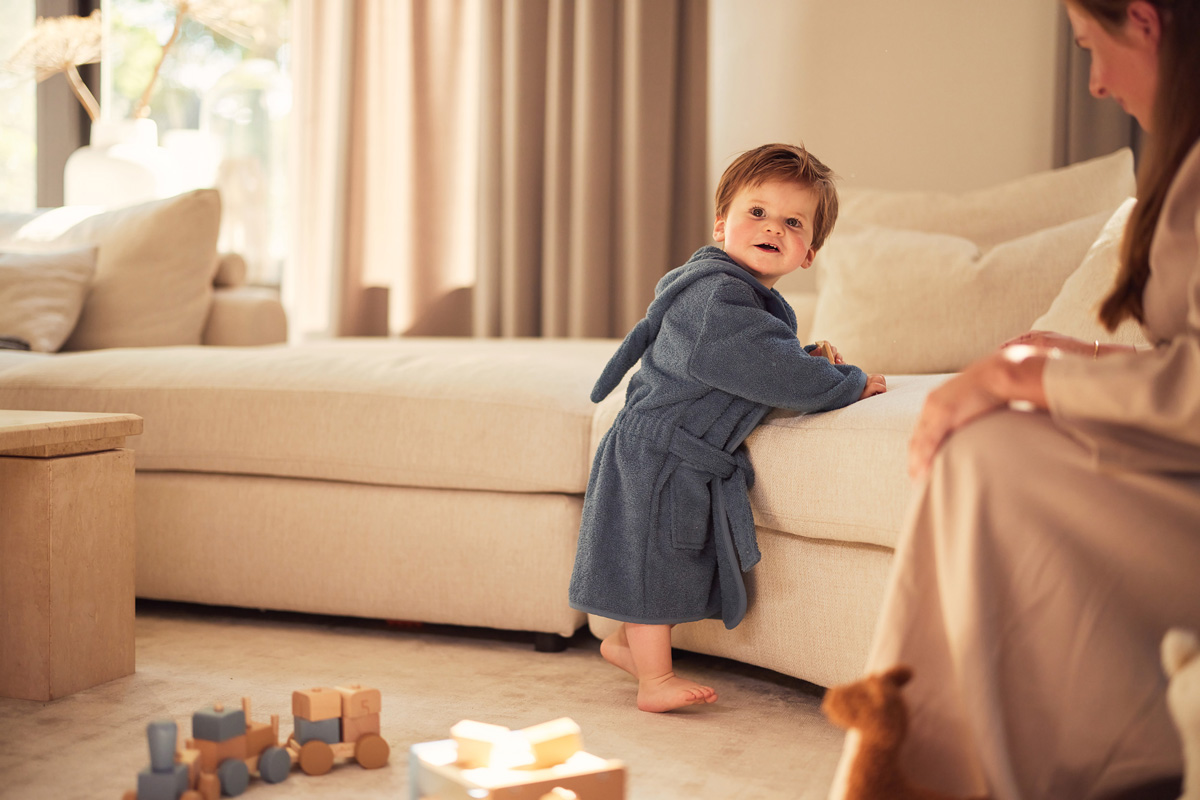 Badjas 1-2 jaar - Jeans blue